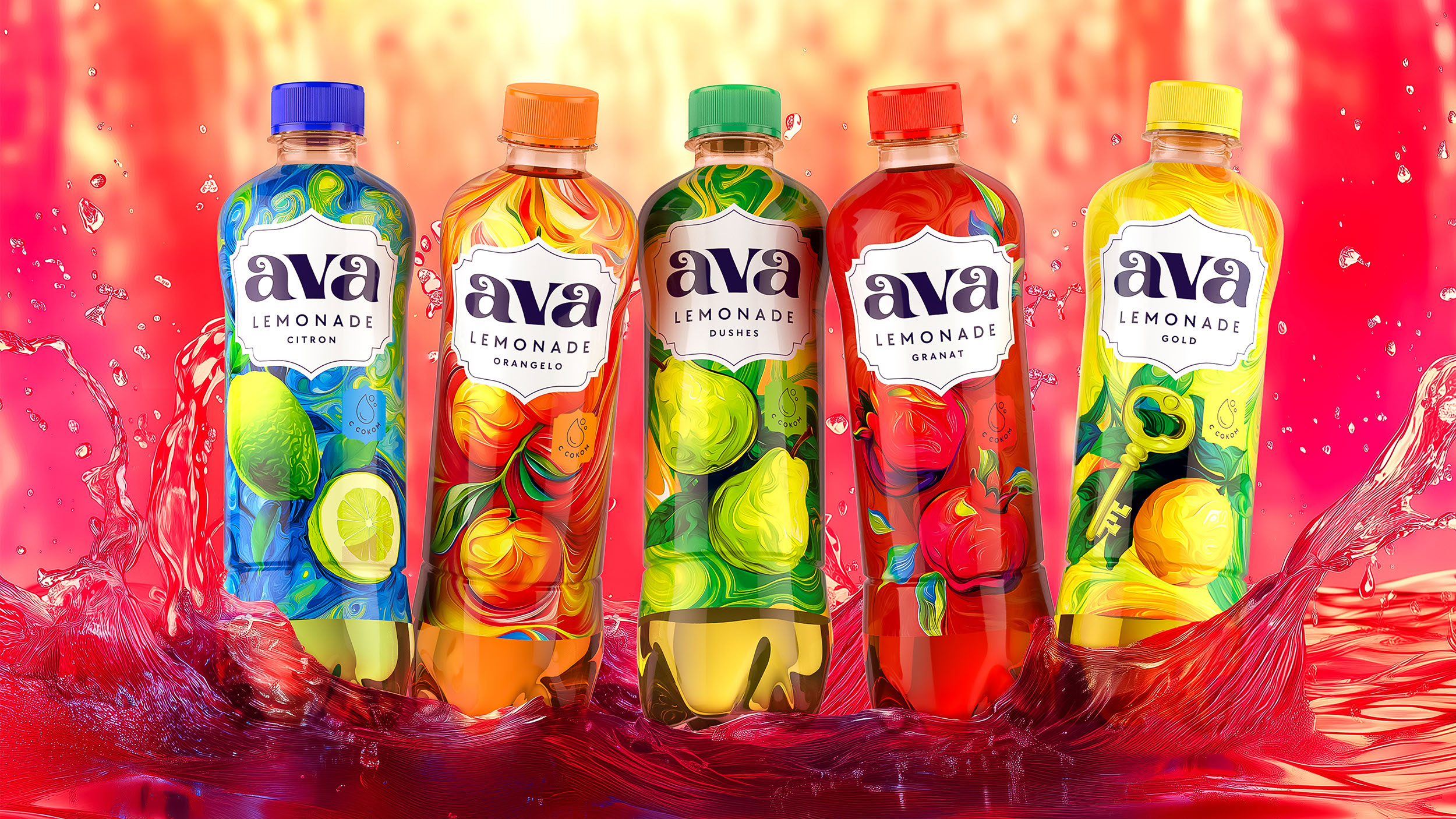 Дизайн упаковки для бренда газированных напитков AVA — Изображение №2 — Брендинг на Dprofile
