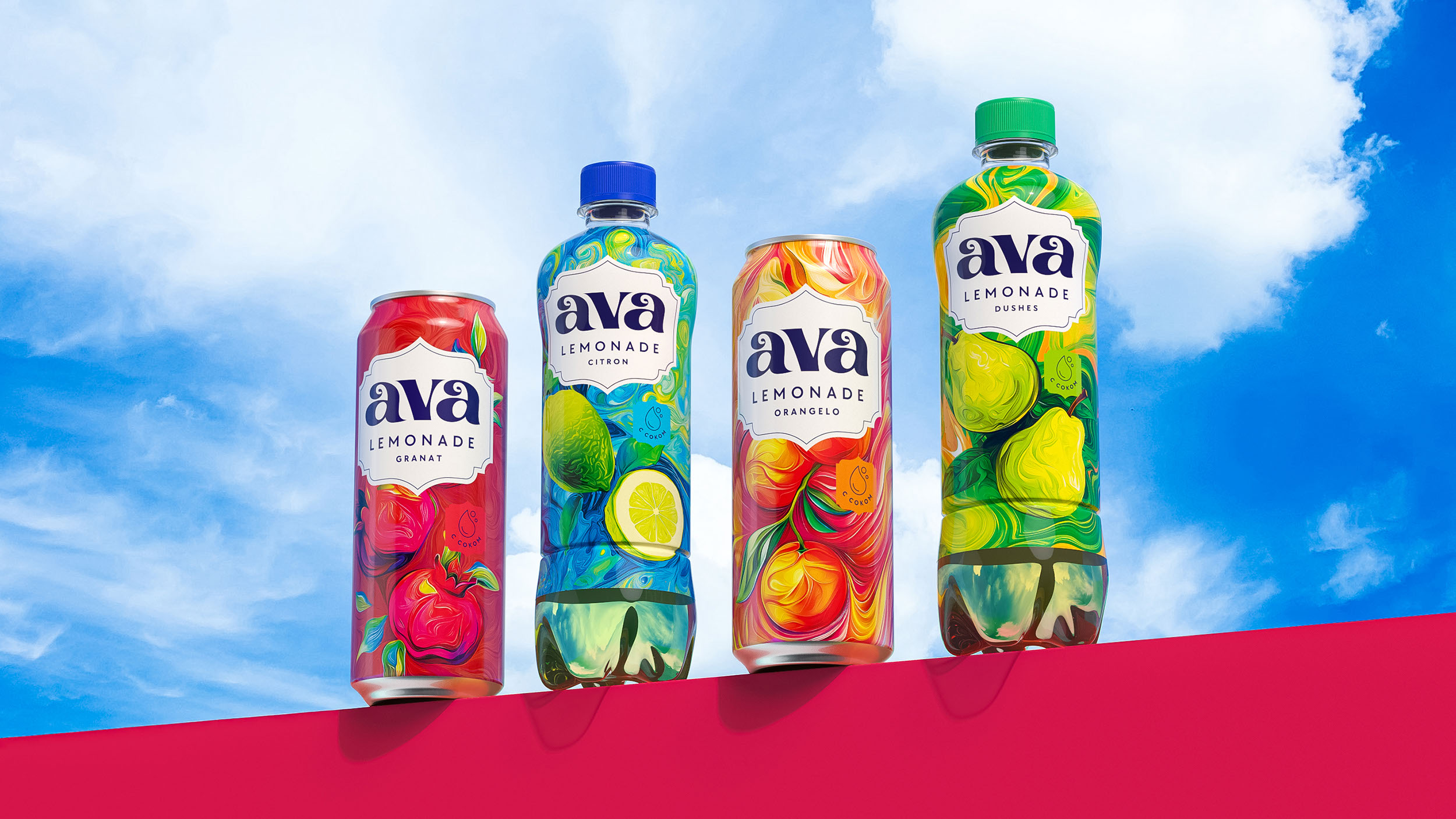 Дизайн упаковки для бренда газированных напитков AVA — Изображение №1 — Брендинг на Dprofile