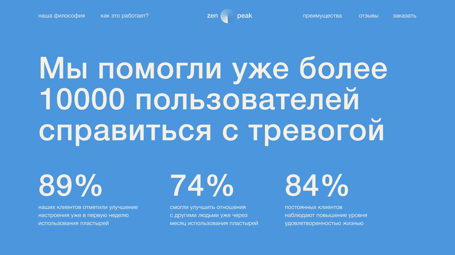 Лендинг для пластырей ZenPeak — Изображение №16 — Интерфейсы, Брендинг на Dprofile