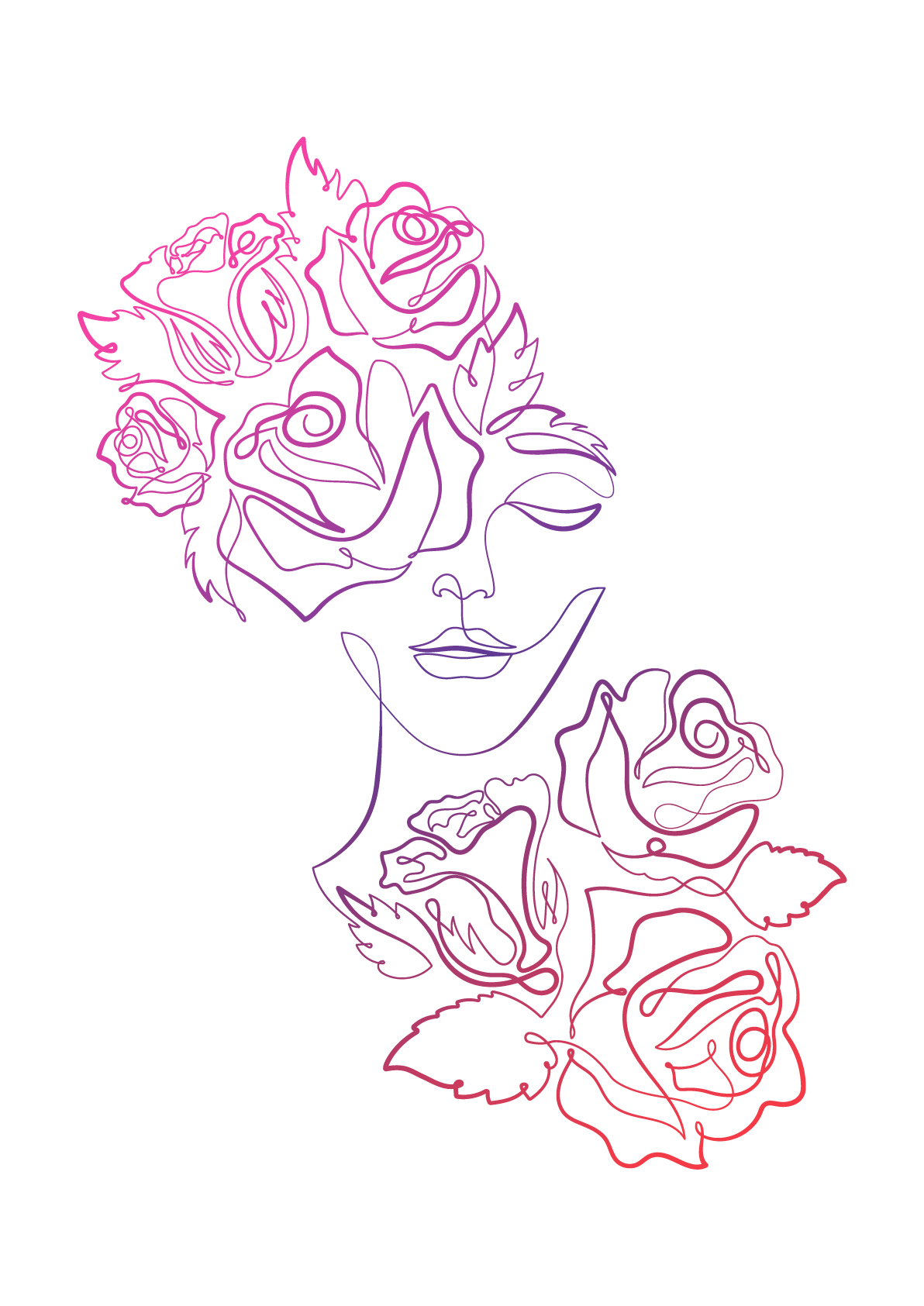 Девушка - цветок. — Изображение №1 — Иллюстрация, Маркетинг на Dprofile