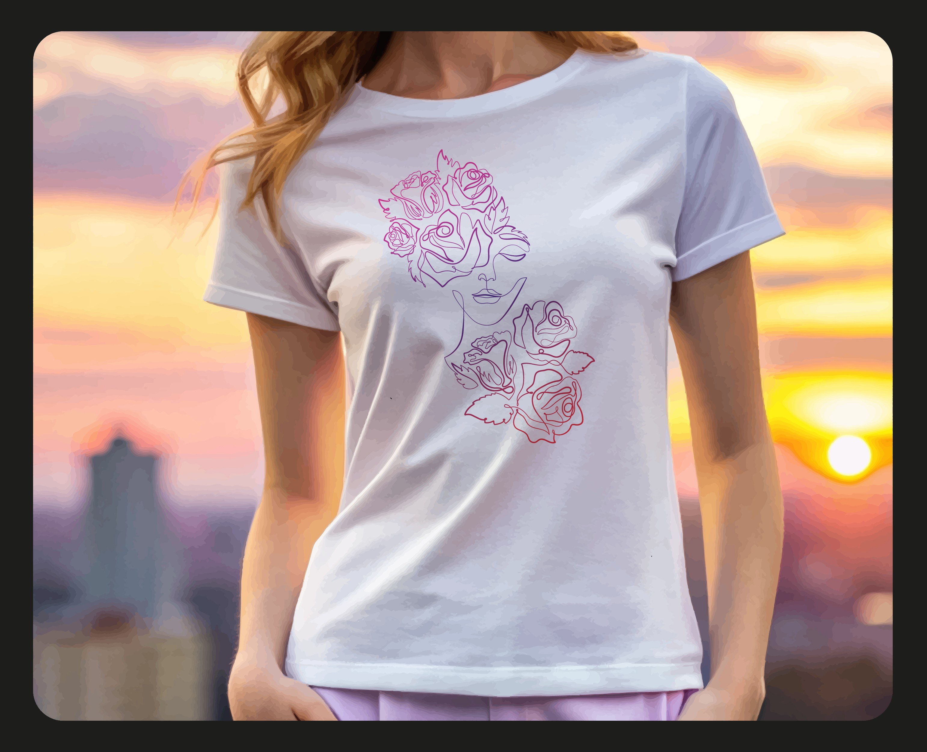 Девушка - цветок. — Иллюстрация, Маркетинг на Dprofile