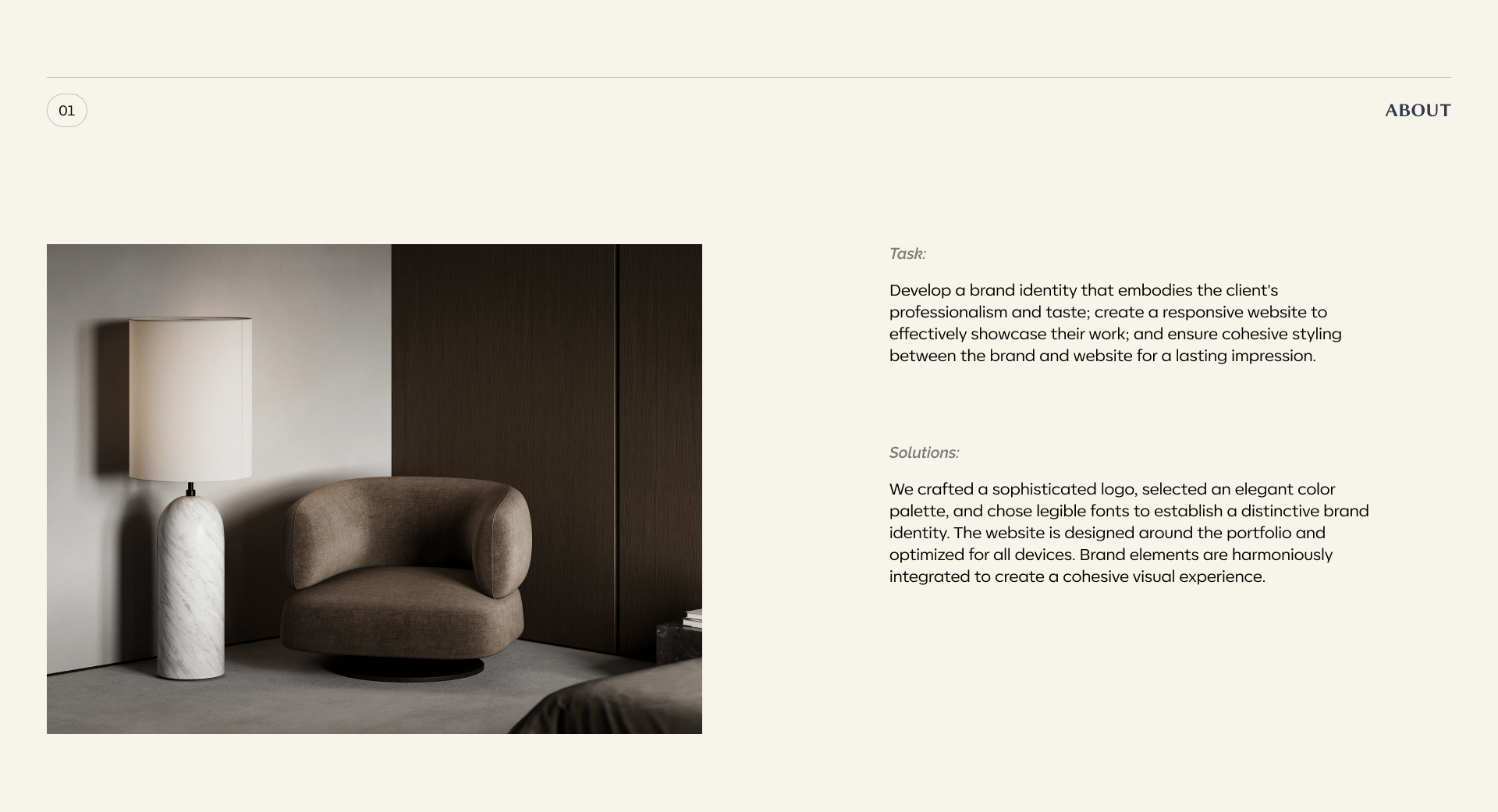 EVGENIA GRINSHTEIN | Branding & Website for Interior Design — Изображение №2 — Интерфейсы, Брендинг на Dprofile