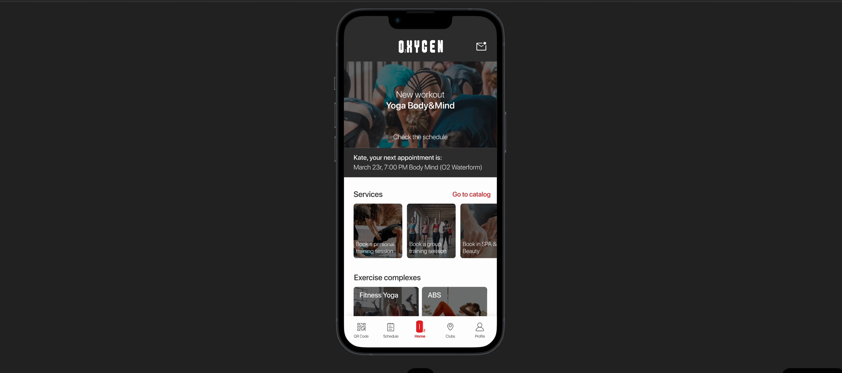 Oxygen Gym App | UX/UI for fitness club app — Изображение №9 — Интерфейсы на Dprofile