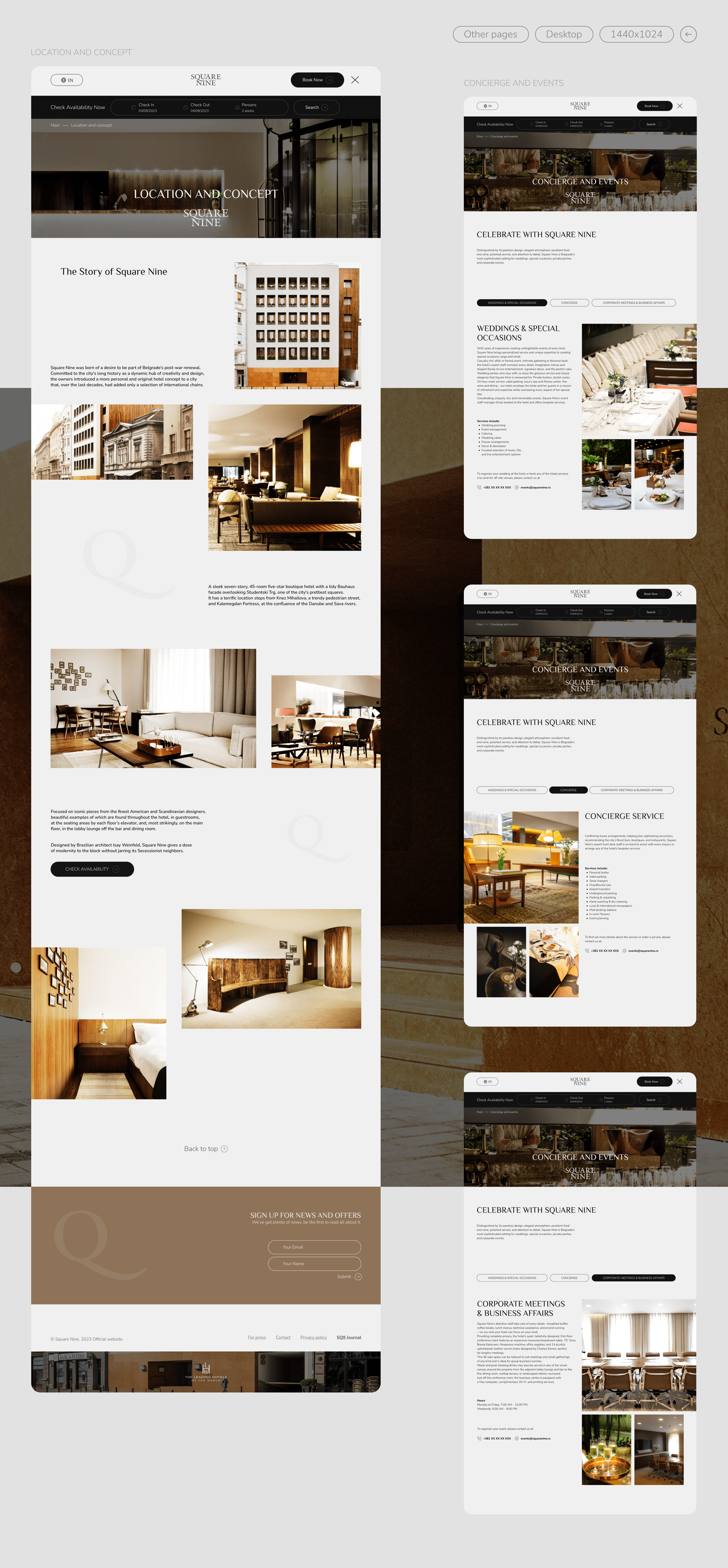 Hotel website | Redesign concept | UX/UI — Изображение №7 — Интерфейсы на Dprofile