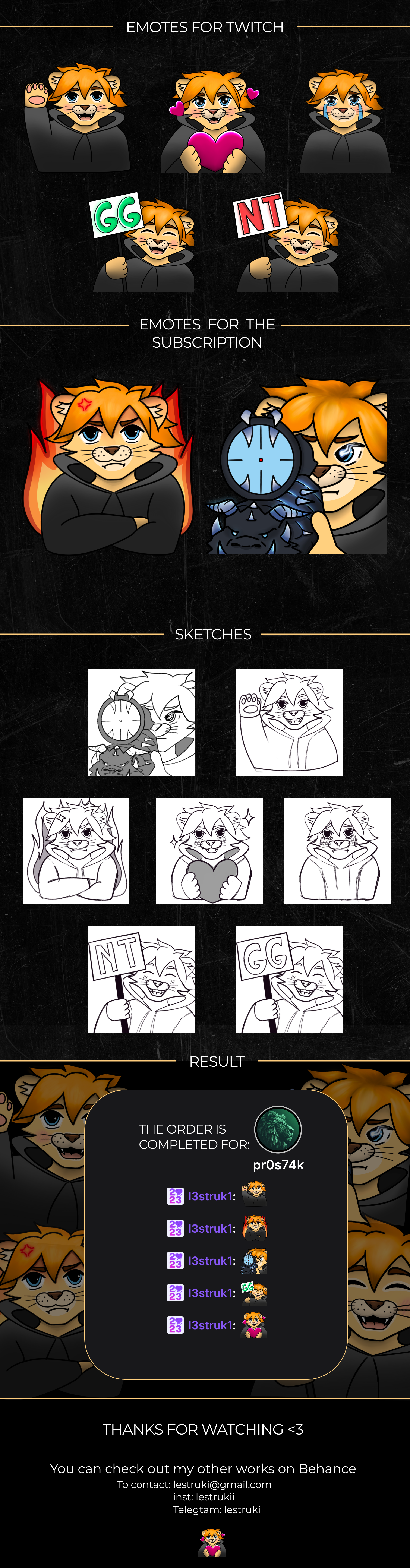 Twitch emotes - sticker pack Lion — Изображение №1 — Иллюстрация на Dprofile