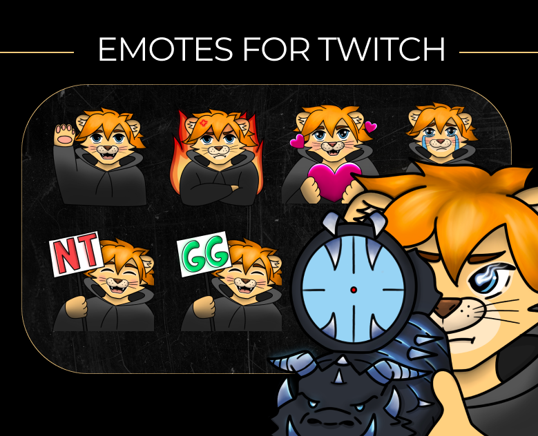 Twitch emotes - sticker pack Lion на Dprofile