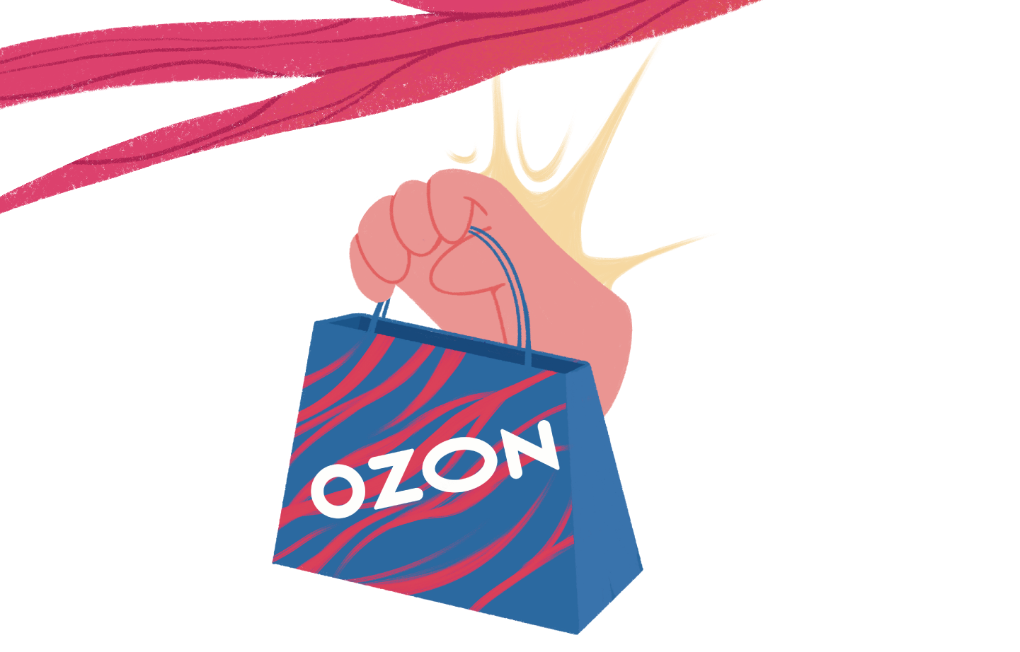 Illustration for Ozon brand | Макет для Озон — Изображение №6 — Иллюстрация на Dprofile