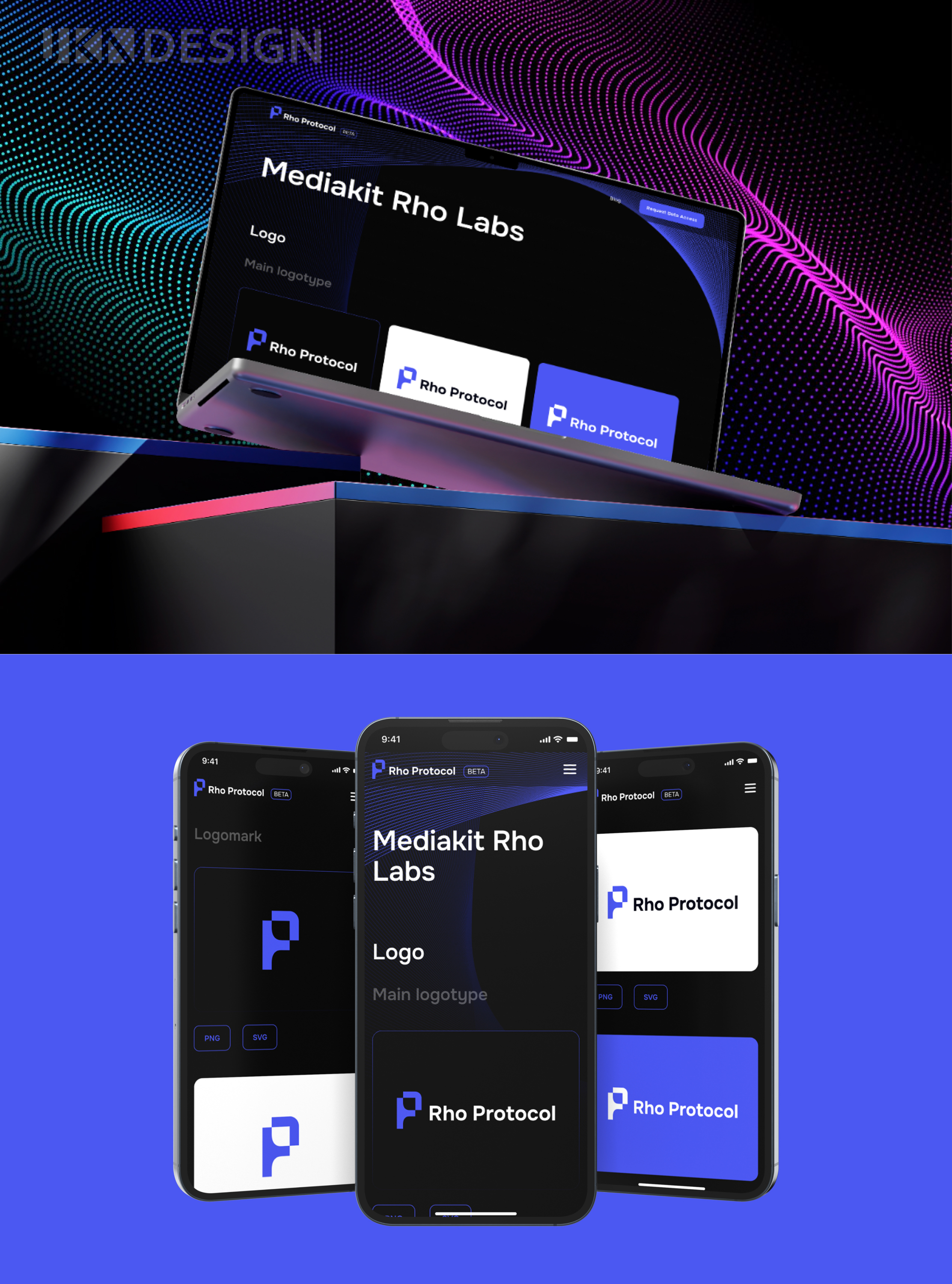 «Rho Protocol». Mediakit Rho Labs, Interface elements — Изображение №1 — Интерфейсы, Брендинг на Dprofile