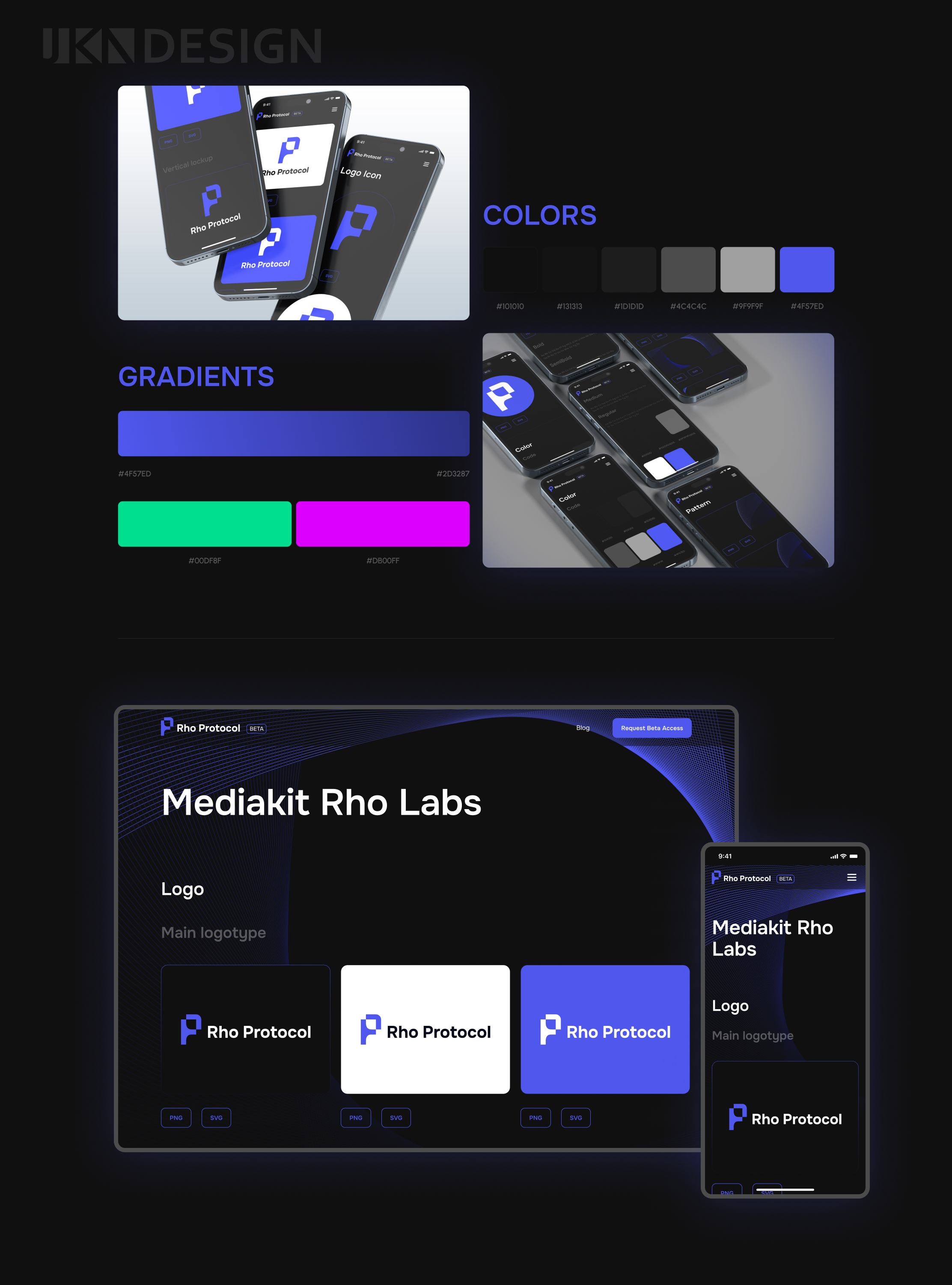 «Rho Protocol». Mediakit Rho Labs, Interface elements — Изображение №4 — Интерфейсы, Брендинг на Dprofile