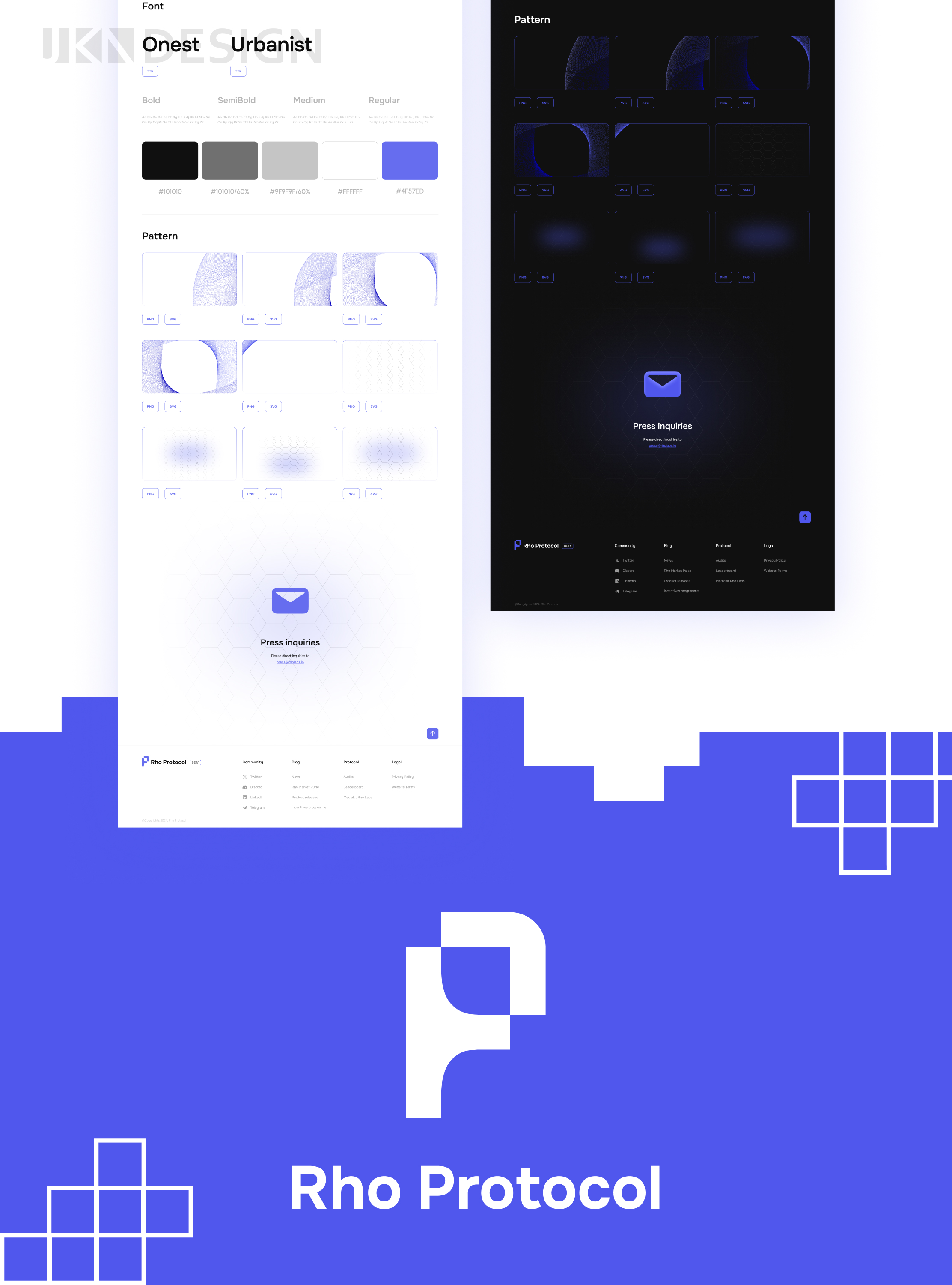 «Rho Protocol». Mediakit Rho Labs, Interface elements — Изображение №3 — Интерфейсы, Брендинг на Dprofile