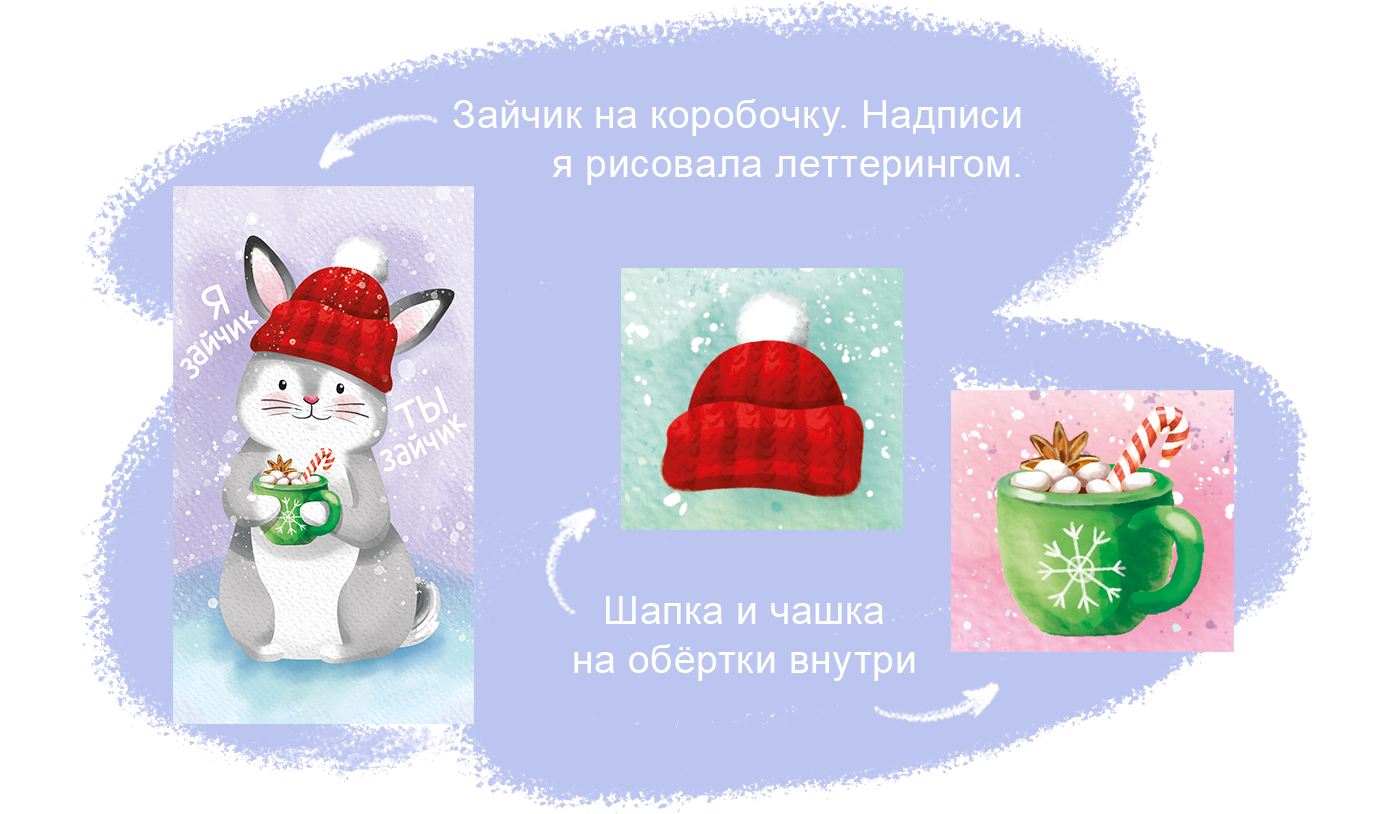 Зимние иллюстрации для упаковок конфет «Невские звёзды» — Изображение №9 — Иллюстрация, Графика на Dprofile