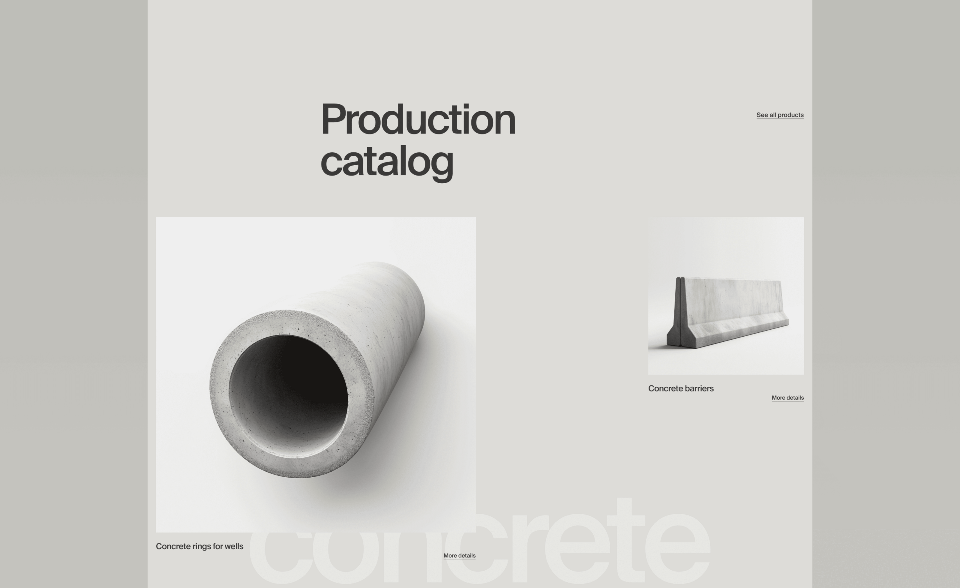 mecon – concrete and metal manufacturing and distribution — Изображение №15 — Интерфейсы, Брендинг на Dprofile