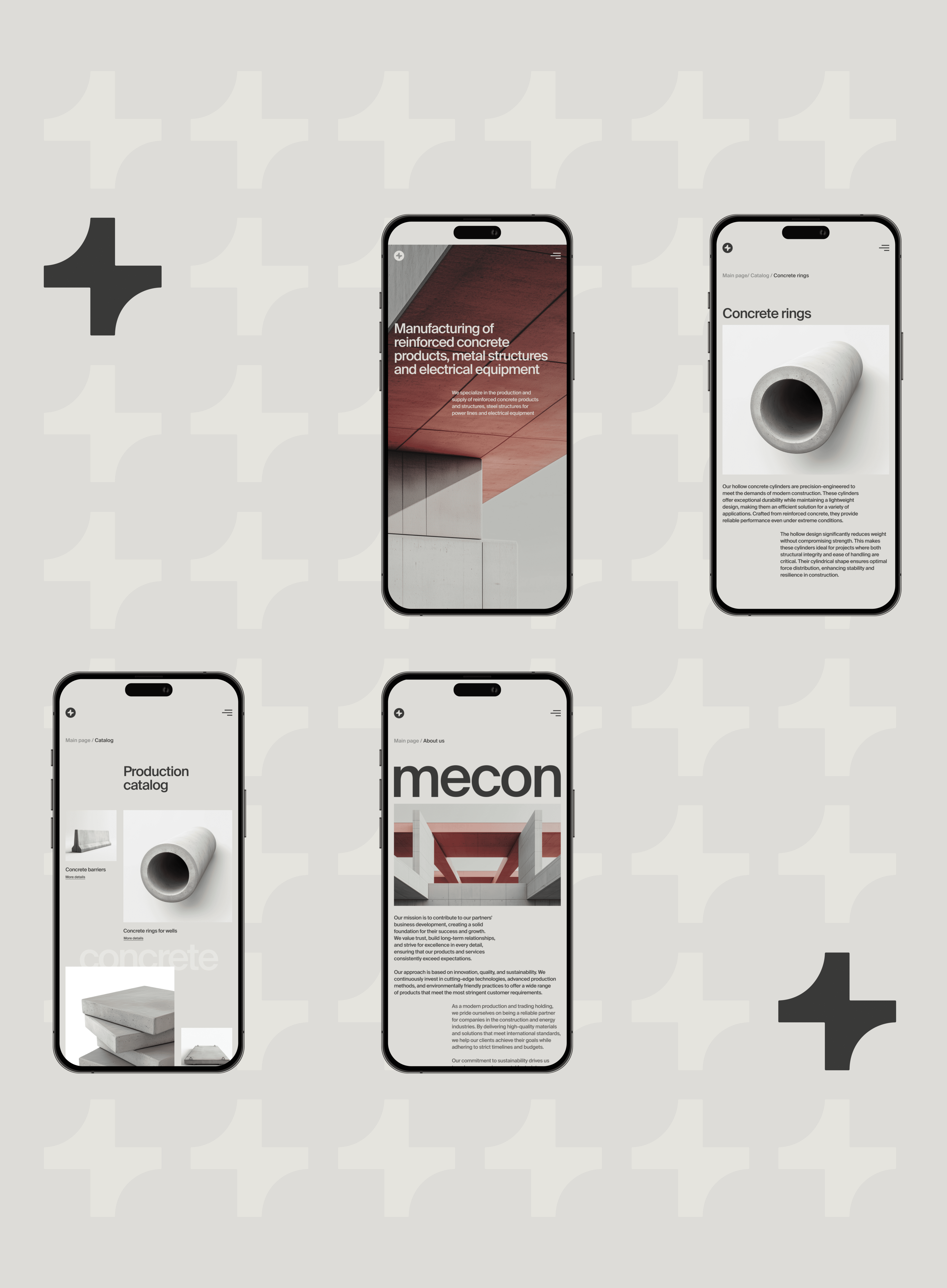 mecon – concrete and metal manufacturing and distribution — Изображение №19 — Интерфейсы, Брендинг на Dprofile