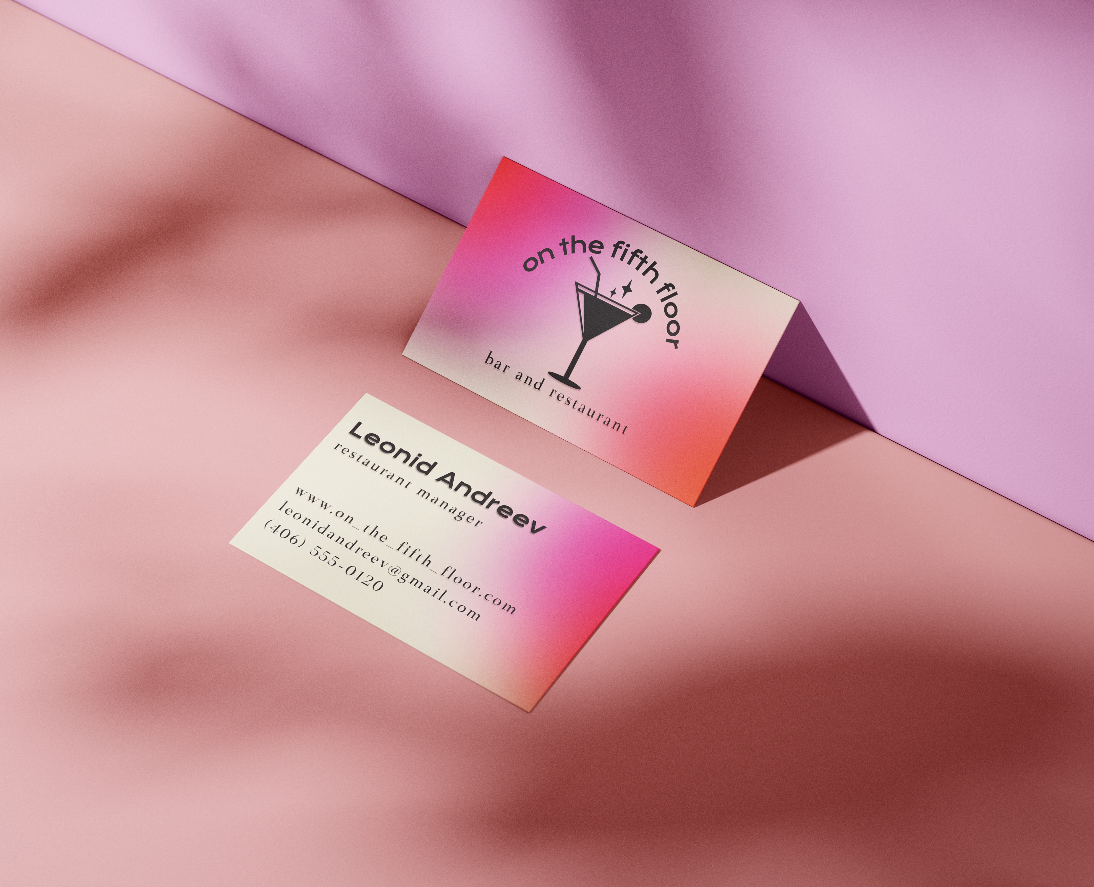 Концепт визитки для менеджера ресторана | Business card на Dprofile