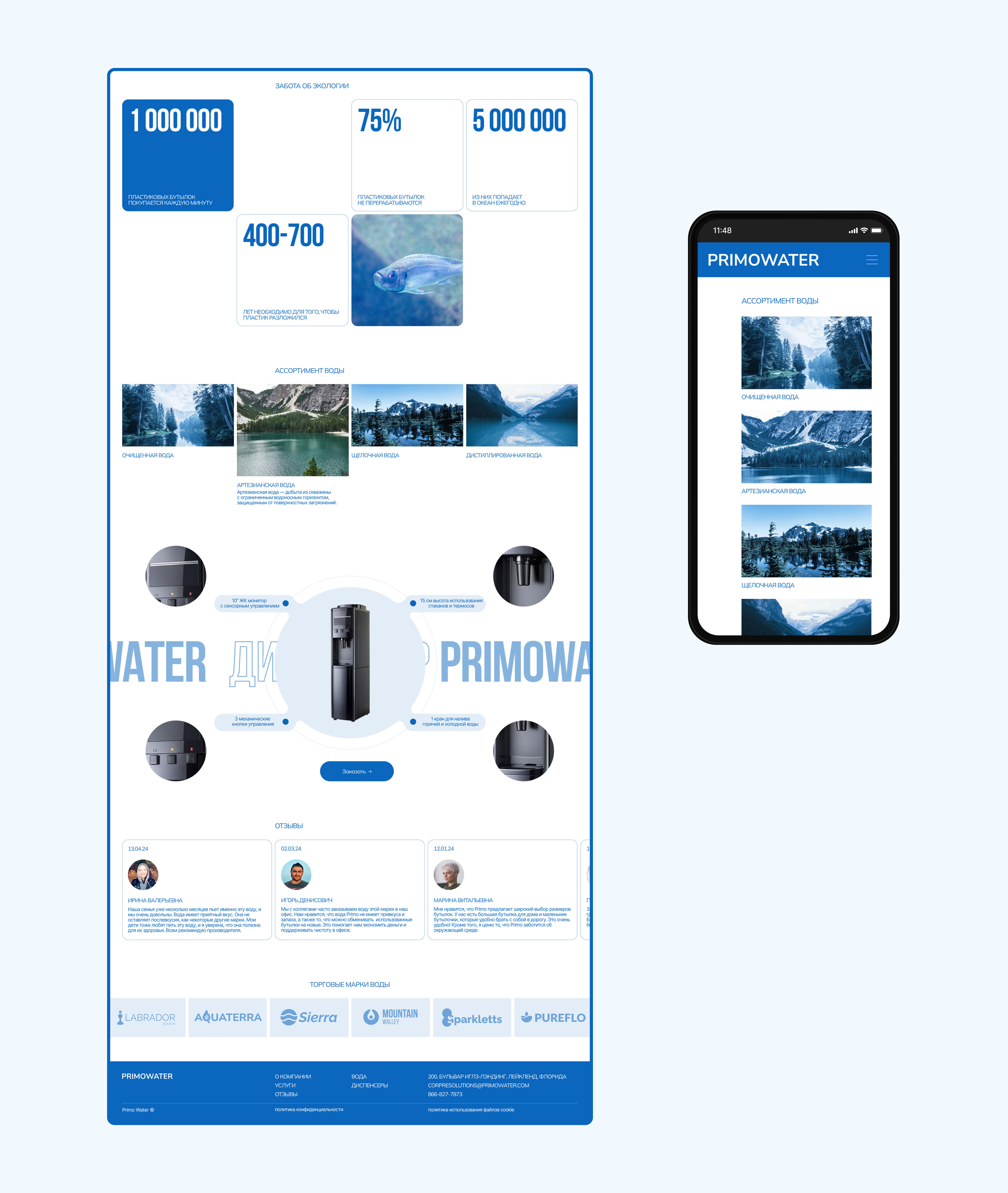 Primo Water — Изображение №7 — Интерфейсы на Dprofile