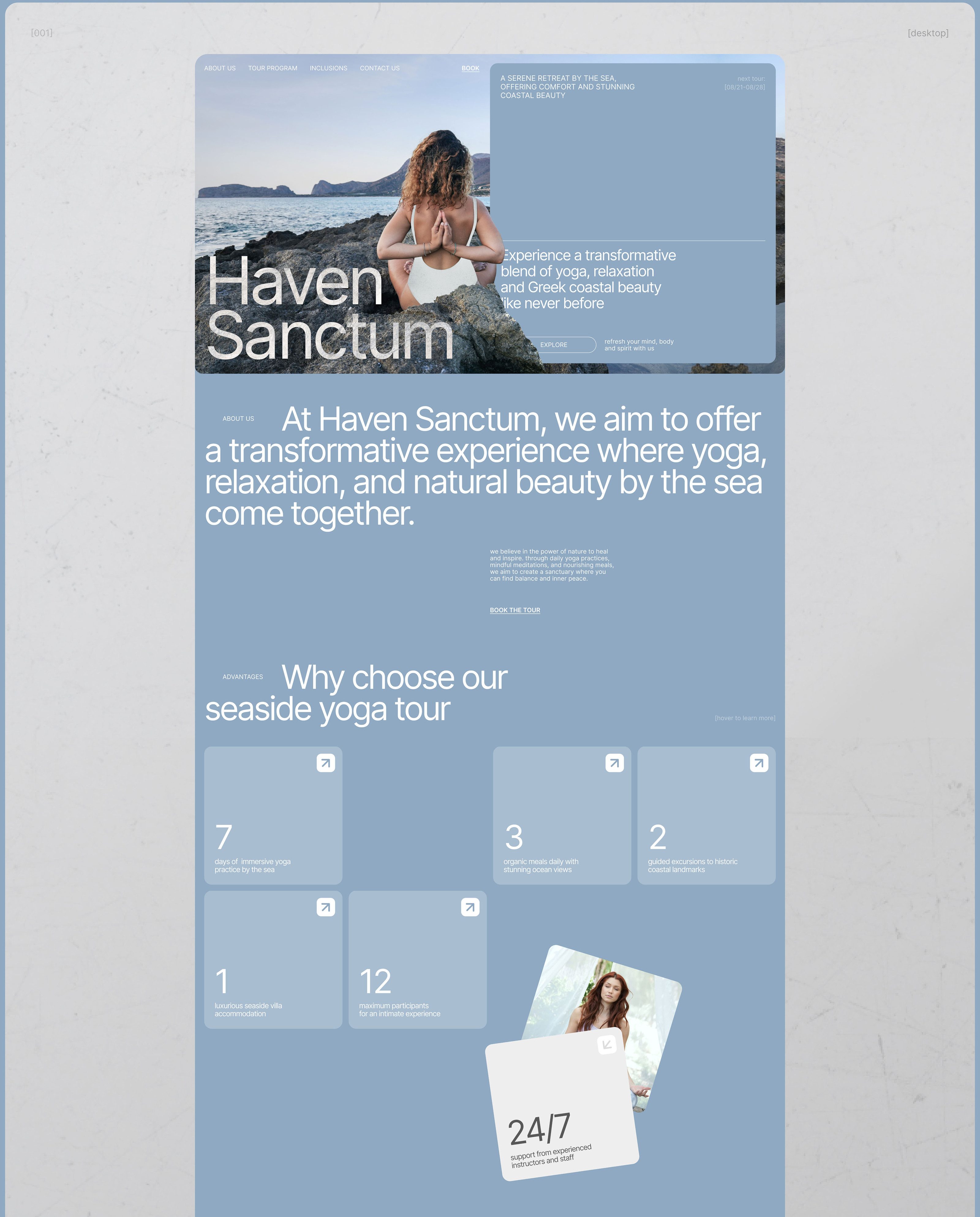 Landing Page | Yoga Retreat — Изображение №2 — Интерфейсы, Брендинг на Dprofile
