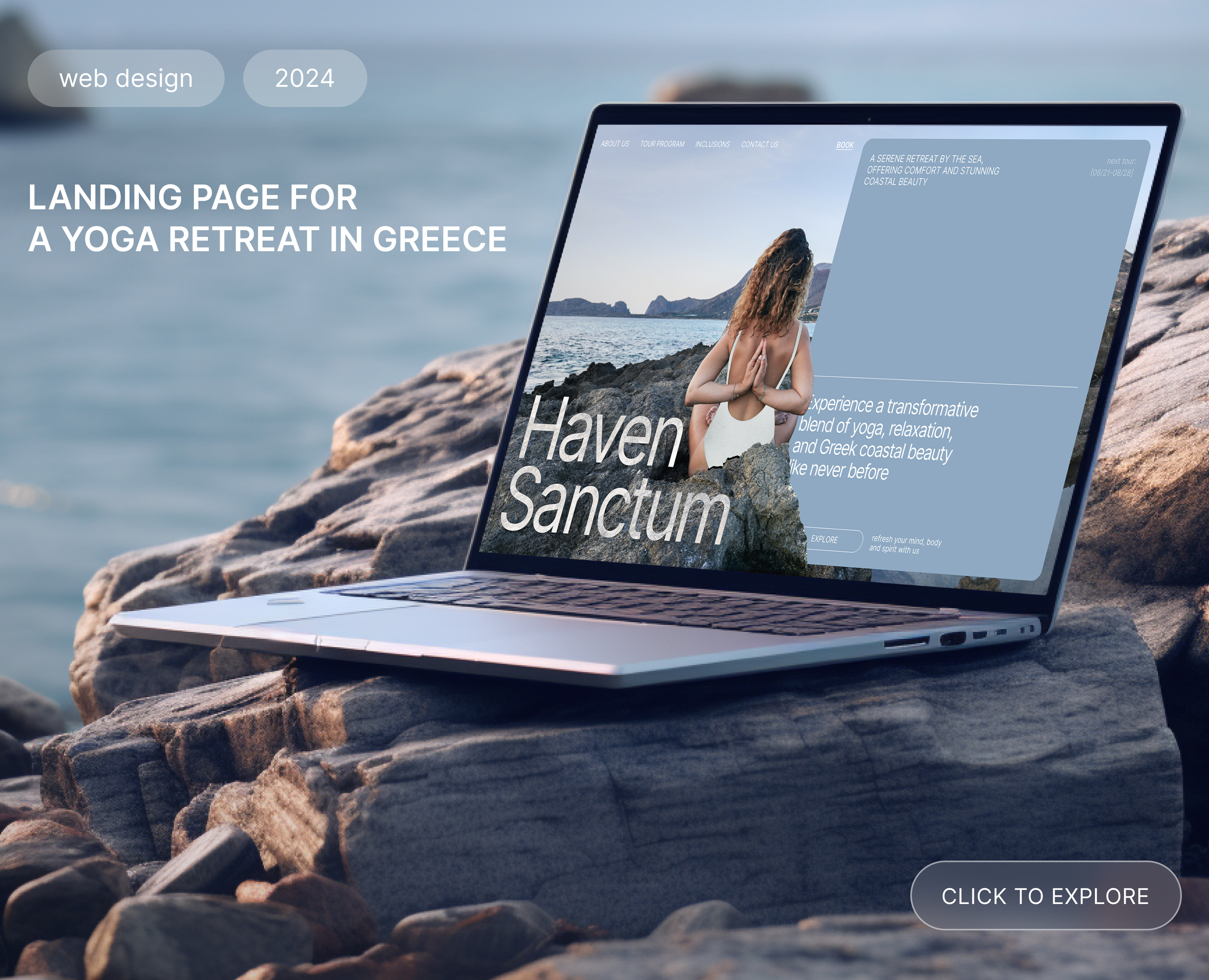 Landing Page | Yoga Retreat — Интерфейсы, Брендинг на Dprofile