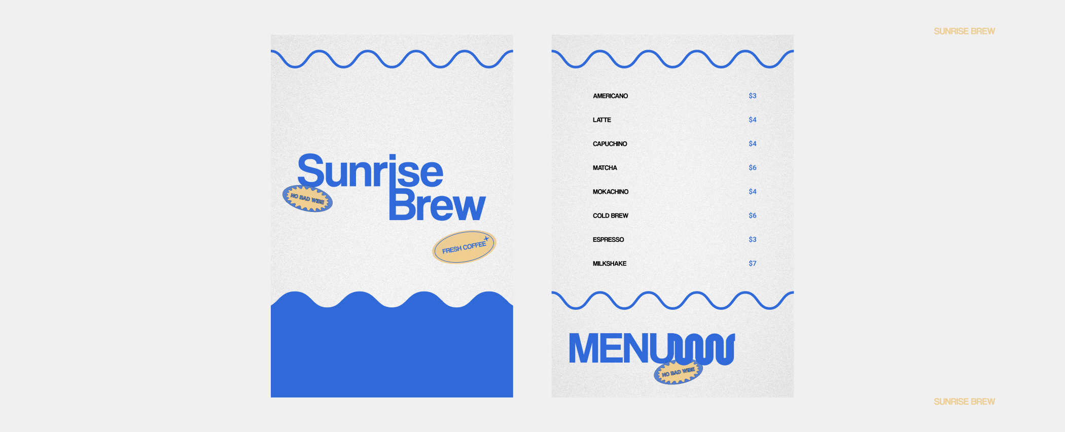 Sunrise Brew | Дизайн проект кофейни — Изображение №8 — Брендинг, Графика на Dprofile