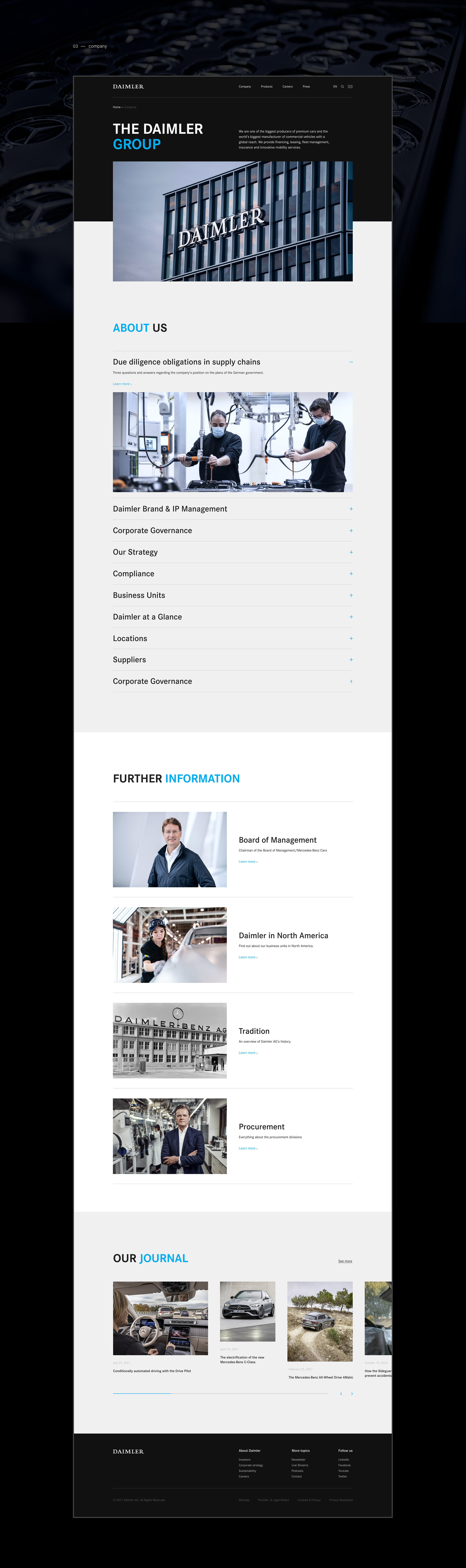 Daimler — Corporate website — Изображение №6 — Интерфейсы на Dprofile