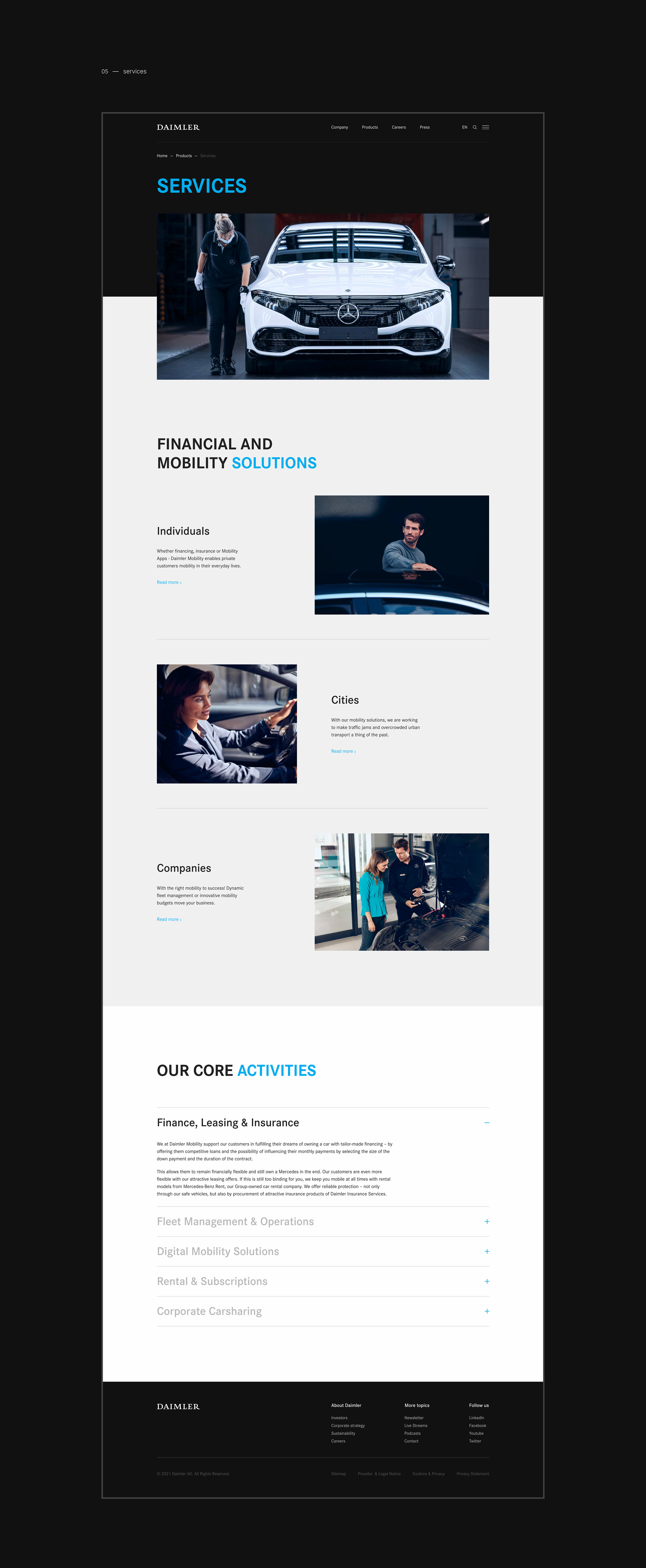 Daimler — Corporate website — Изображение №9 — Интерфейсы на Dprofile