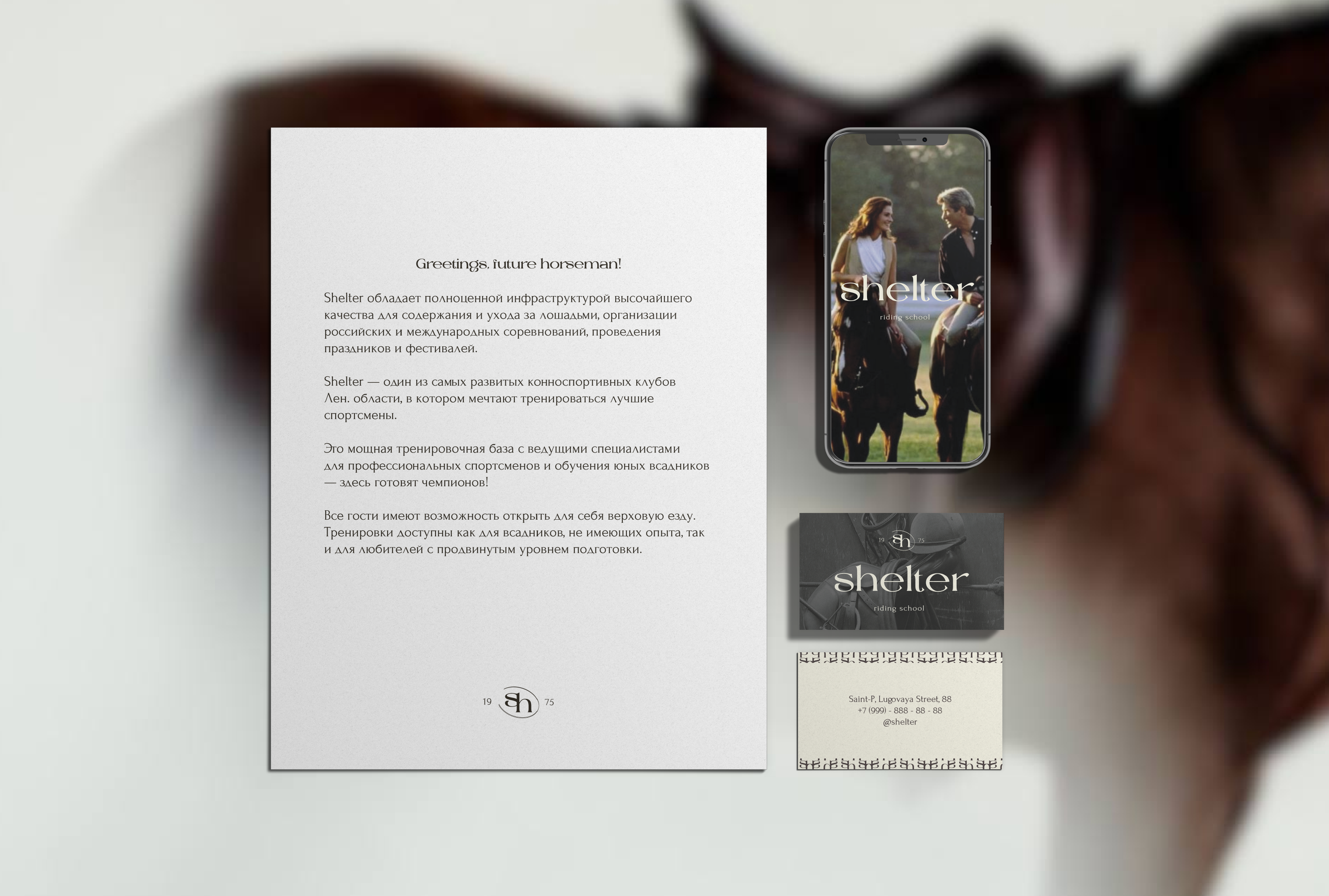 Shelter | brand identity for riding school — Изображение №8 — Брендинг, Графика на Dprofile