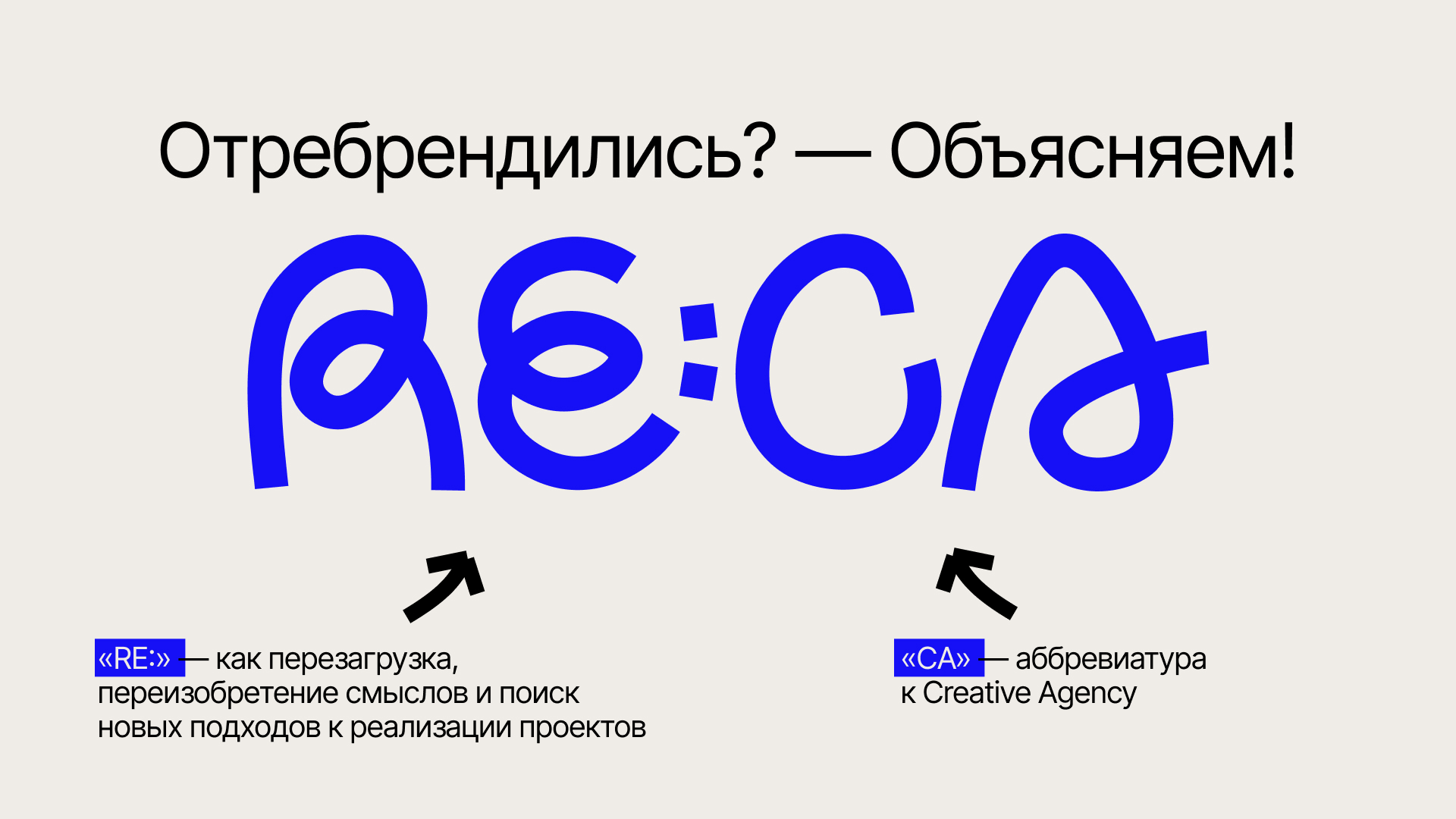Фирменный стиль для креативного агентства RE:CA — Изображение №4 — Брендинг на Dprofile