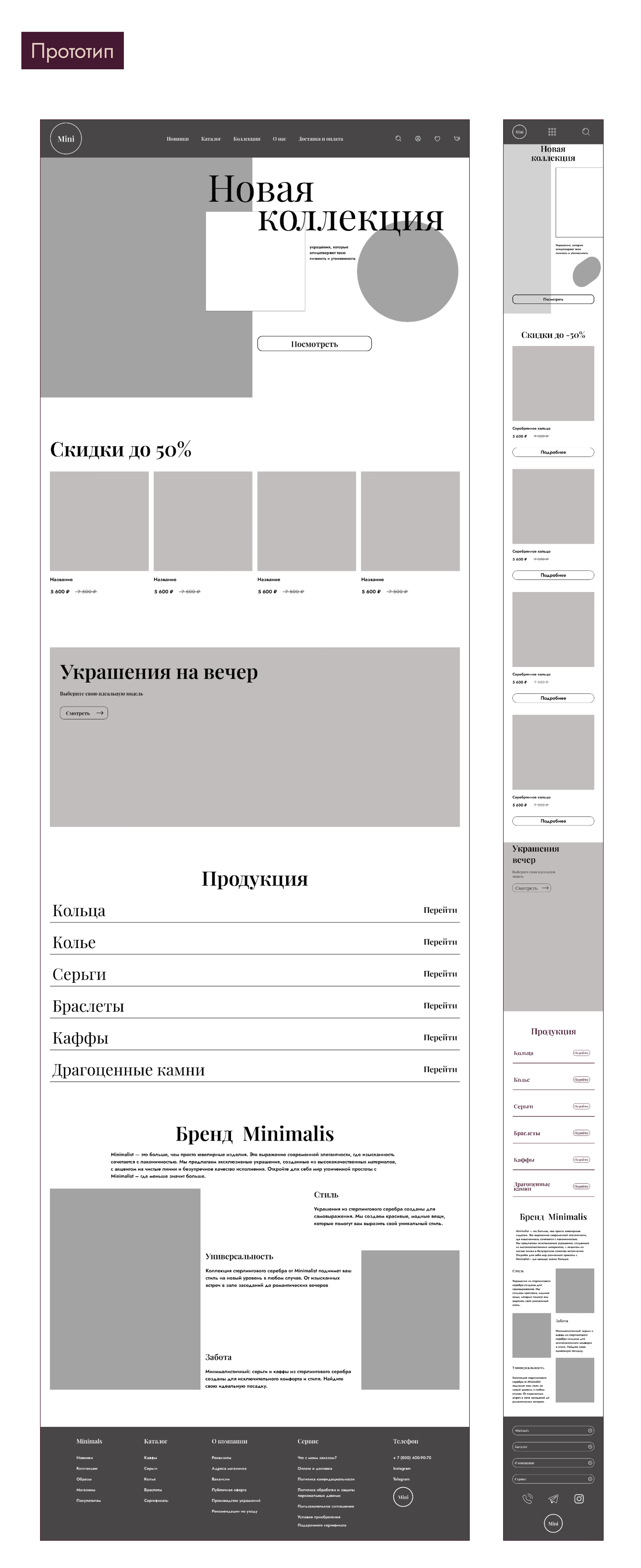 UX/UI дизайн интернет-магазина / Minimalis — Изображение №5 — Интерфейсы, Маркетинг на Dprofile