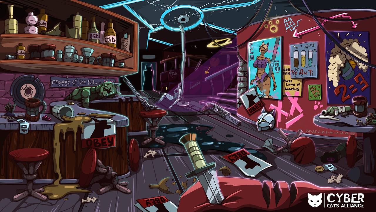 Cyber cats alliance — Изображение №1 — Иллюстрация на Dprofile