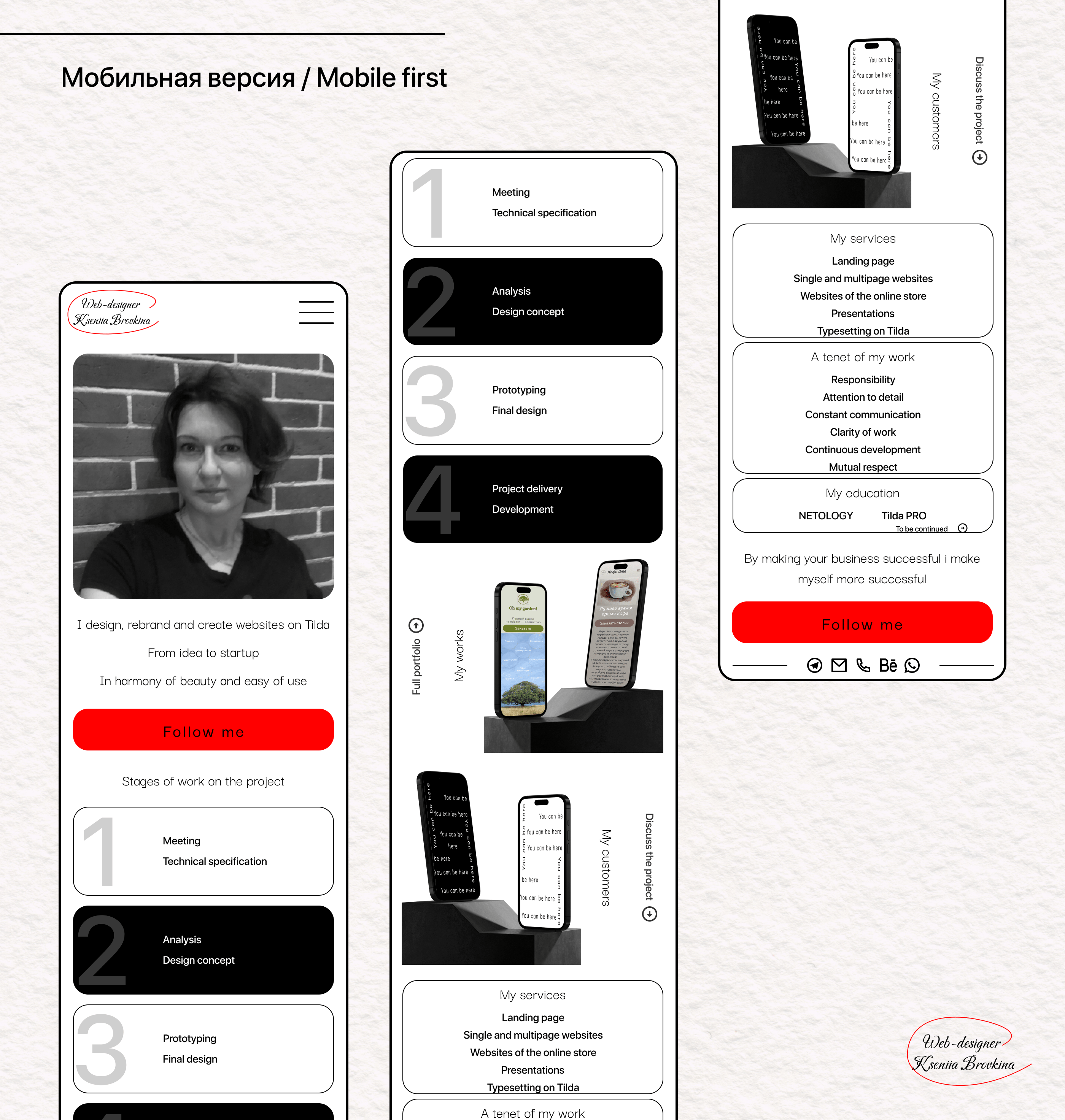 Сайт-визитка — Изображение №4 — Интерфейсы на Dprofile