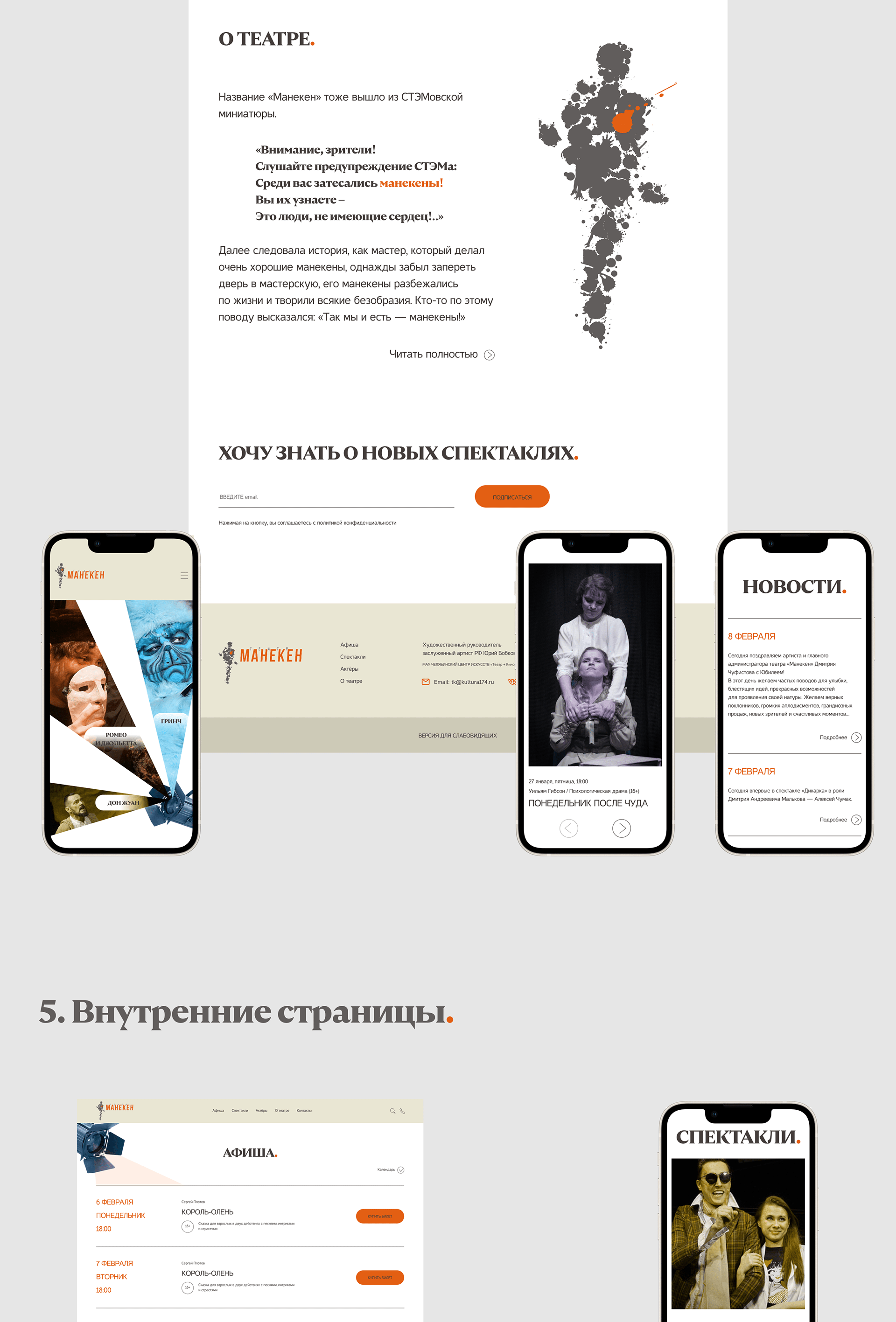 Редизайн сайта театра (концепт) — Изображение №5 — Графика на Dprofile