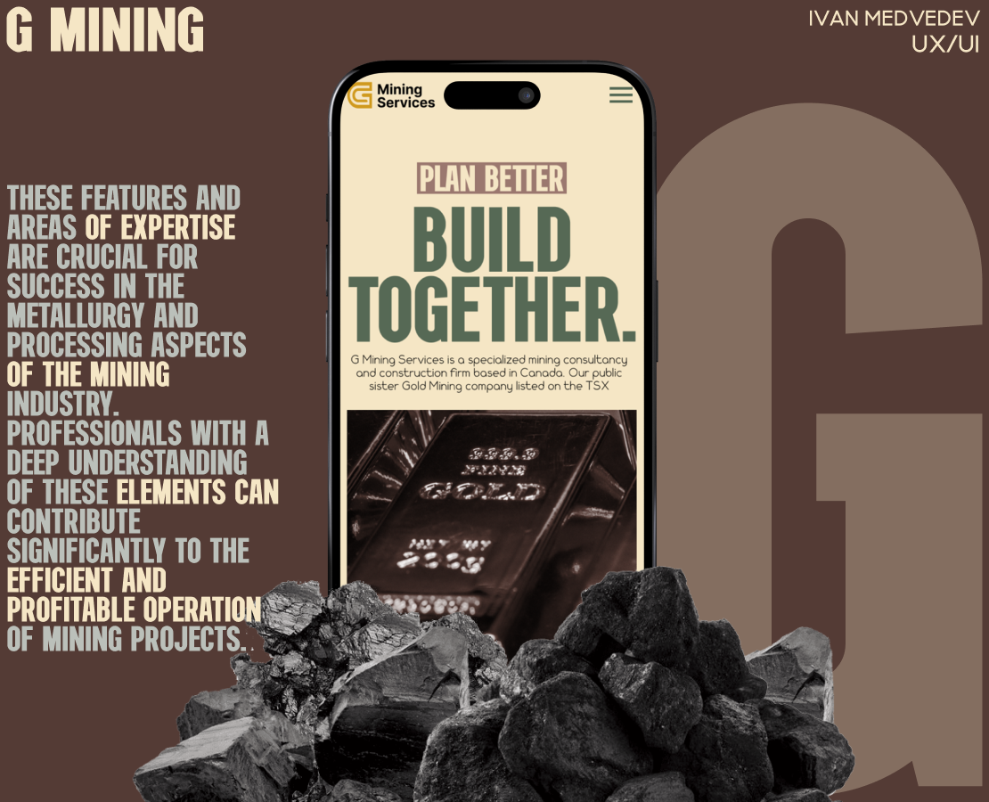 G MINING| Corporate website redesign — Интерфейсы на Dprofile