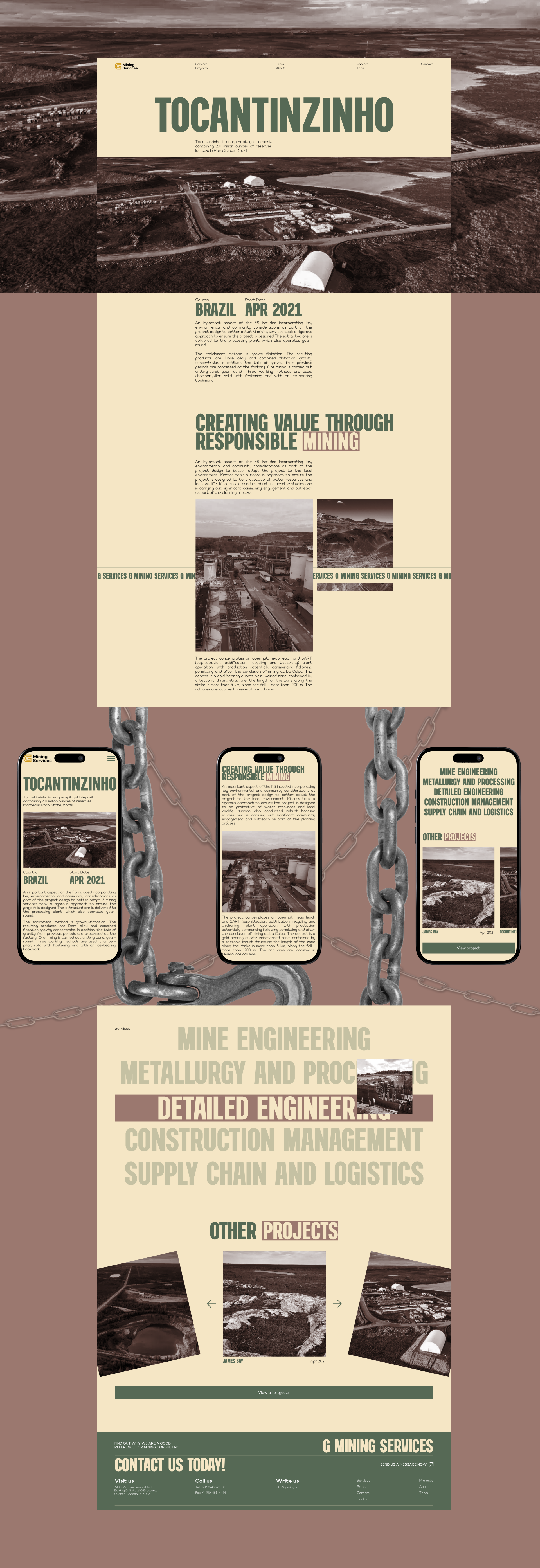 G MINING| Corporate website redesign — Изображение №7 — Интерфейсы на Dprofile