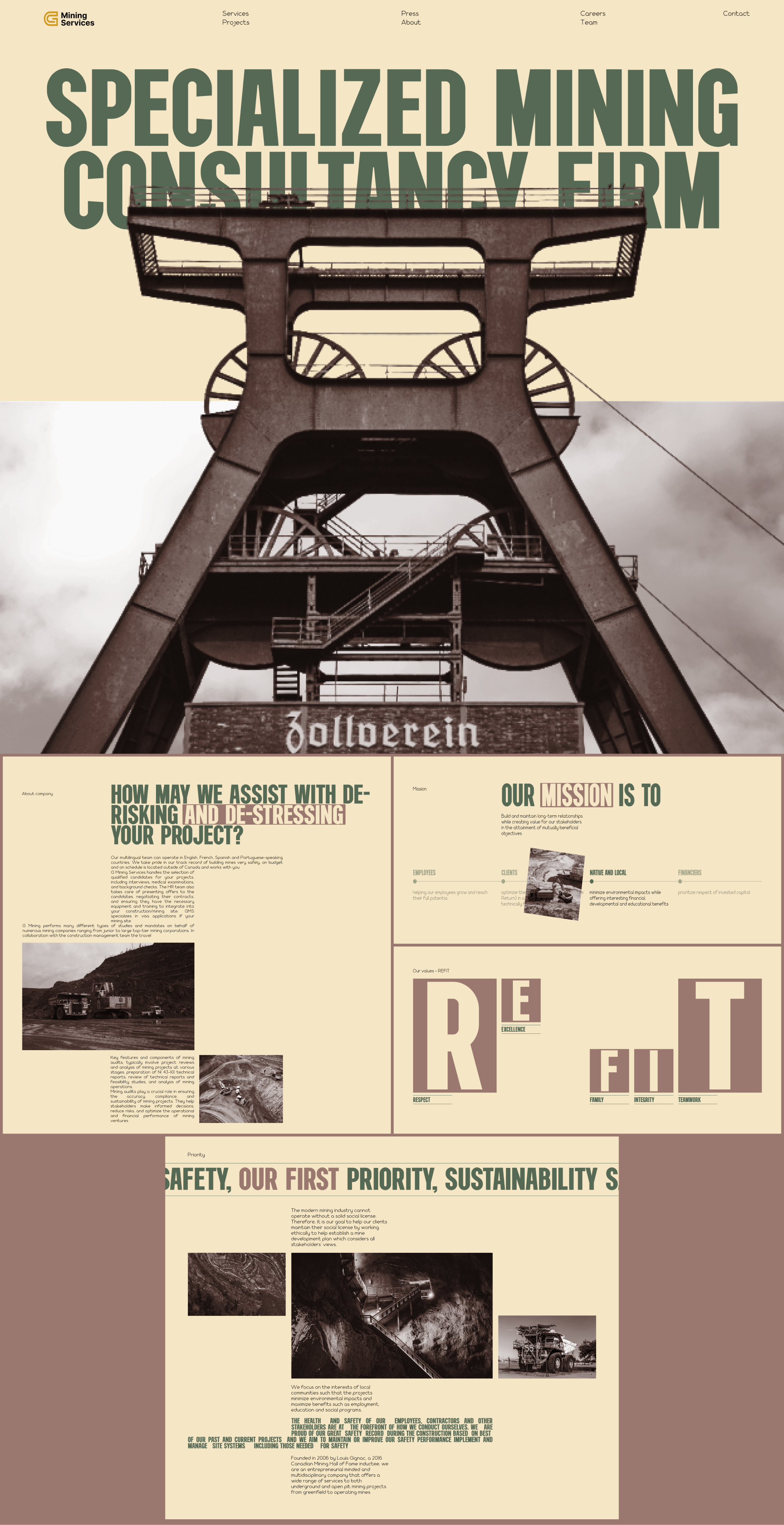 G MINING| Corporate website redesign — Изображение №4 — Интерфейсы на Dprofile