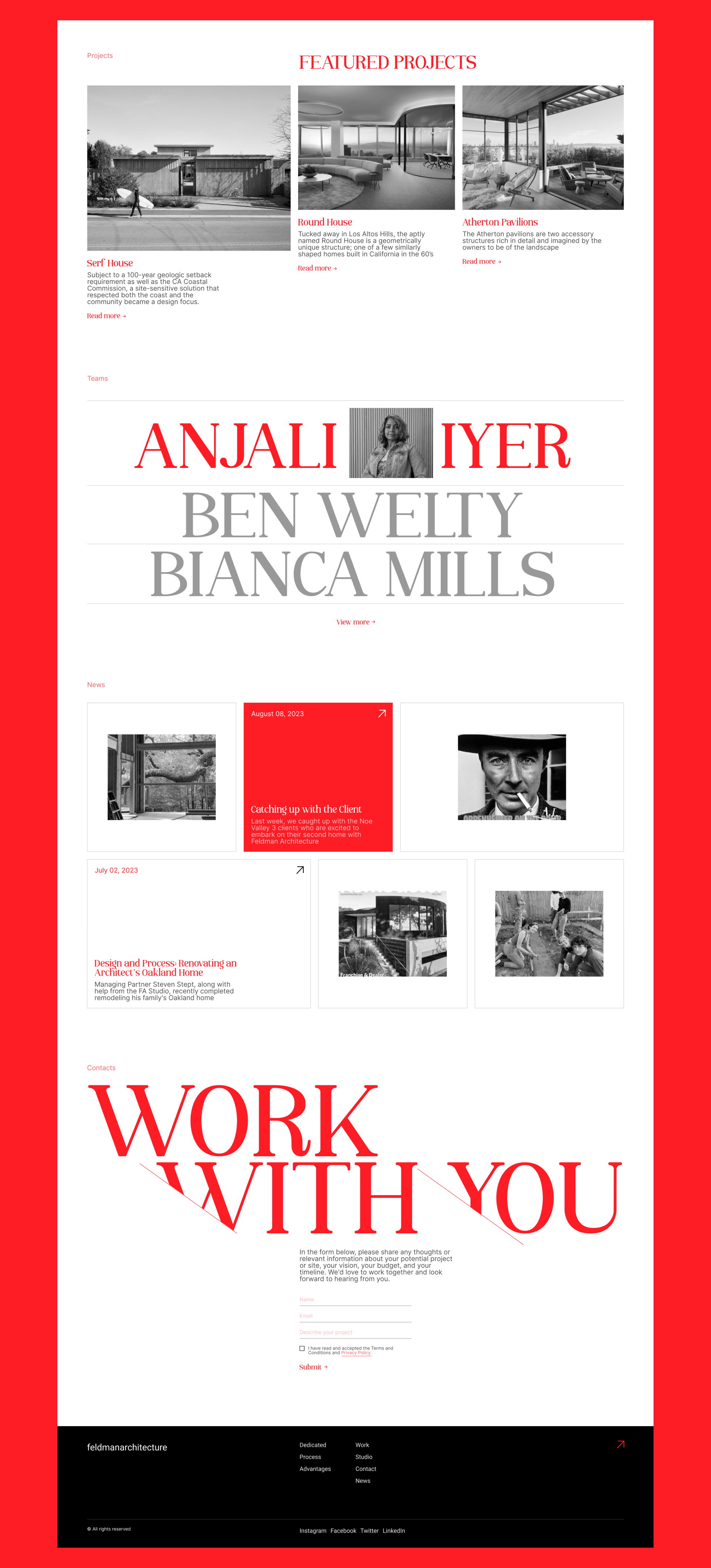 FELDMAN ARCHITECTURE | Landing page redesign — Изображение №6 — Интерфейсы на Dprofile
