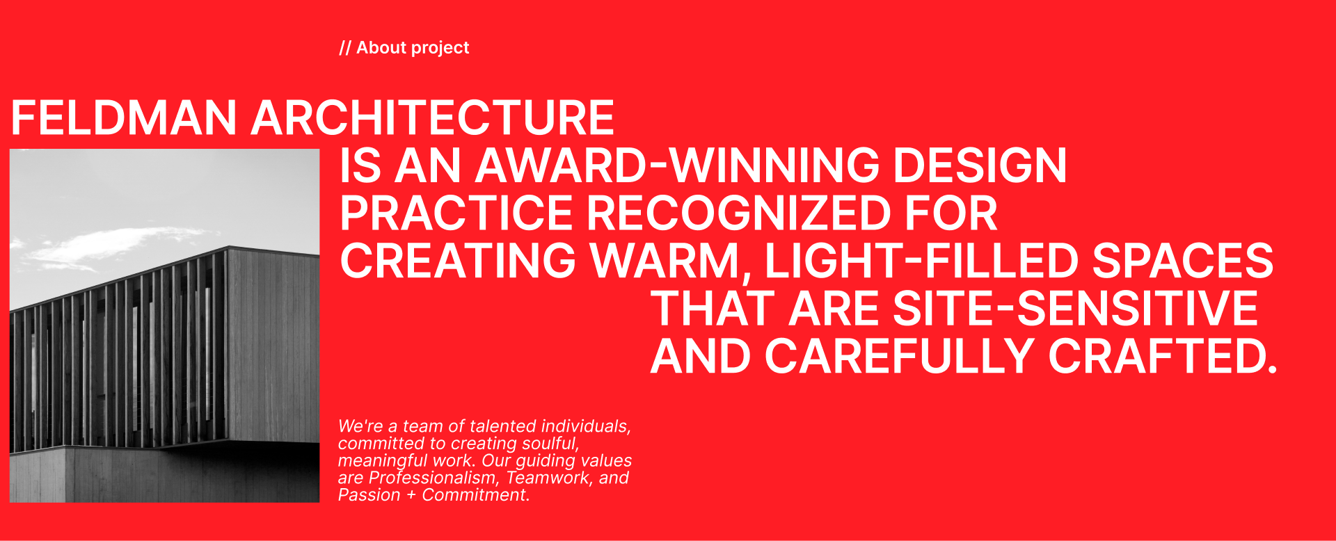FELDMAN ARCHITECTURE | Landing page redesign — Изображение №2 — Интерфейсы на Dprofile