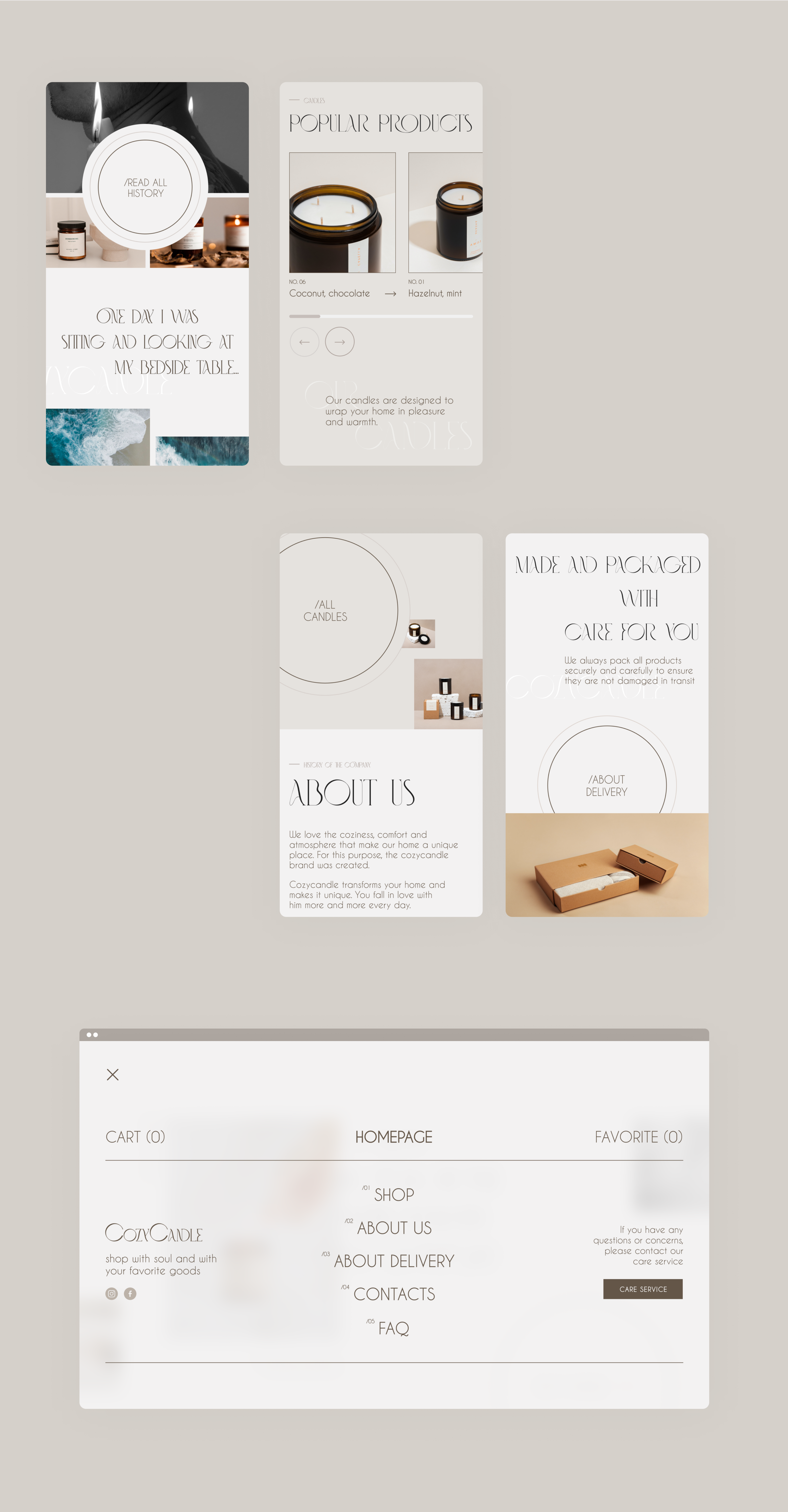 Candle shop | Web design online shop — Изображение №5 — Маркетинг, Интерфейсы на Dprofile