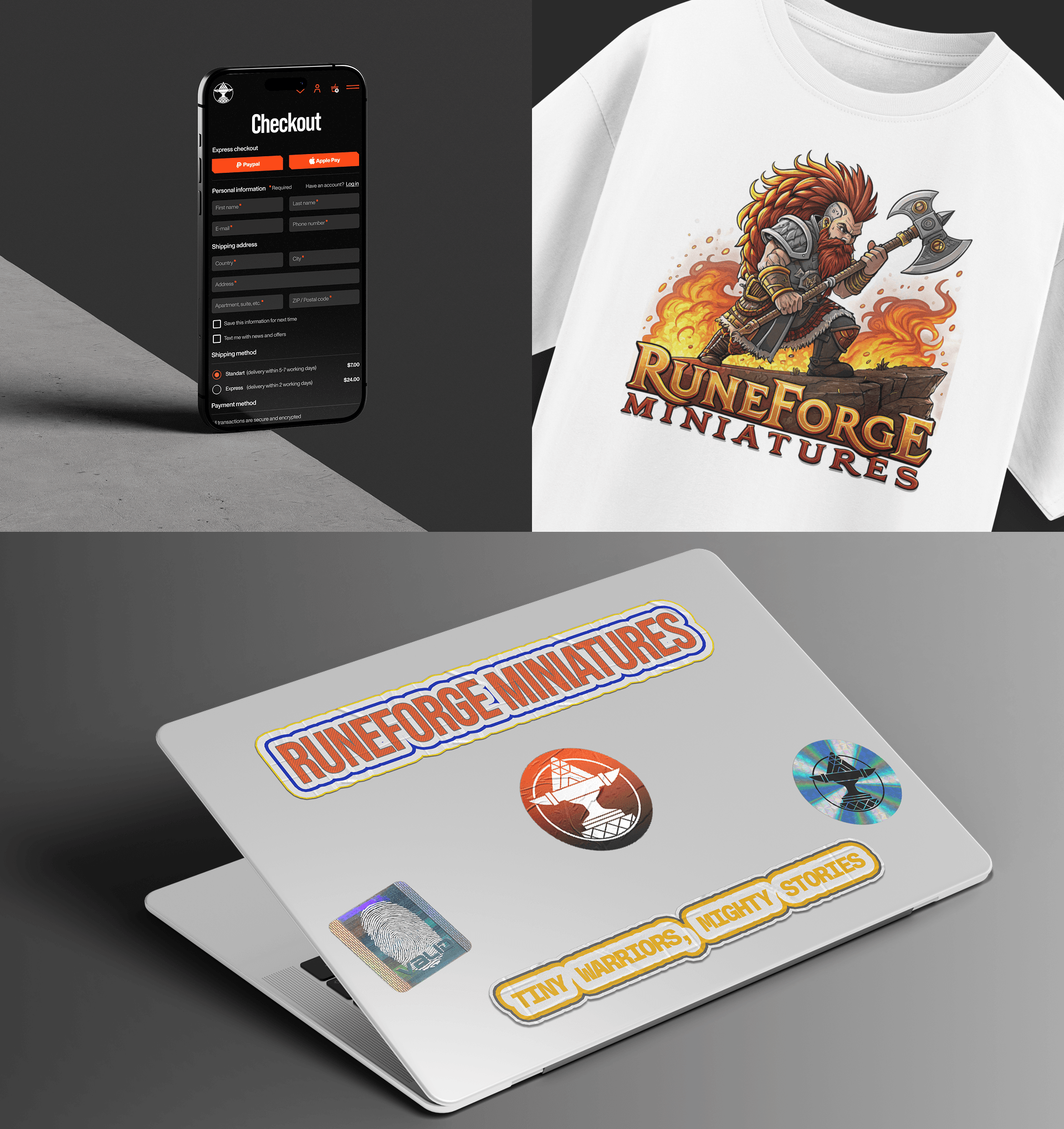 RUNEFORGE MINIATURES | E-COMMERCE — Изображение №10 — Интерфейсы, Брендинг на Dprofile