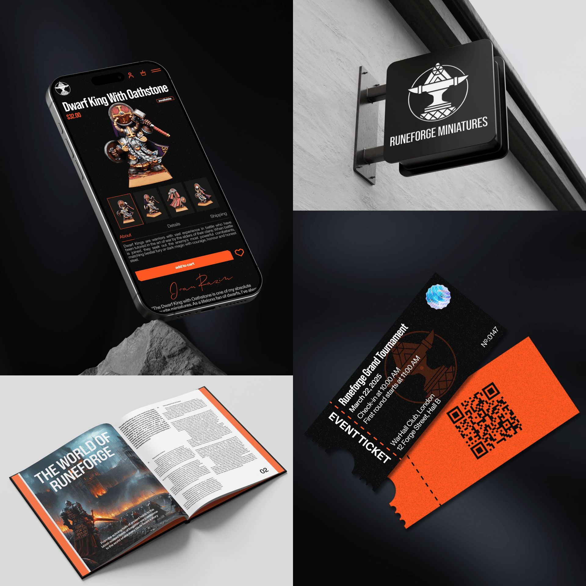 RUNEFORGE MINIATURES | E-COMMERCE — Изображение №8 — Интерфейсы, Брендинг на Dprofile