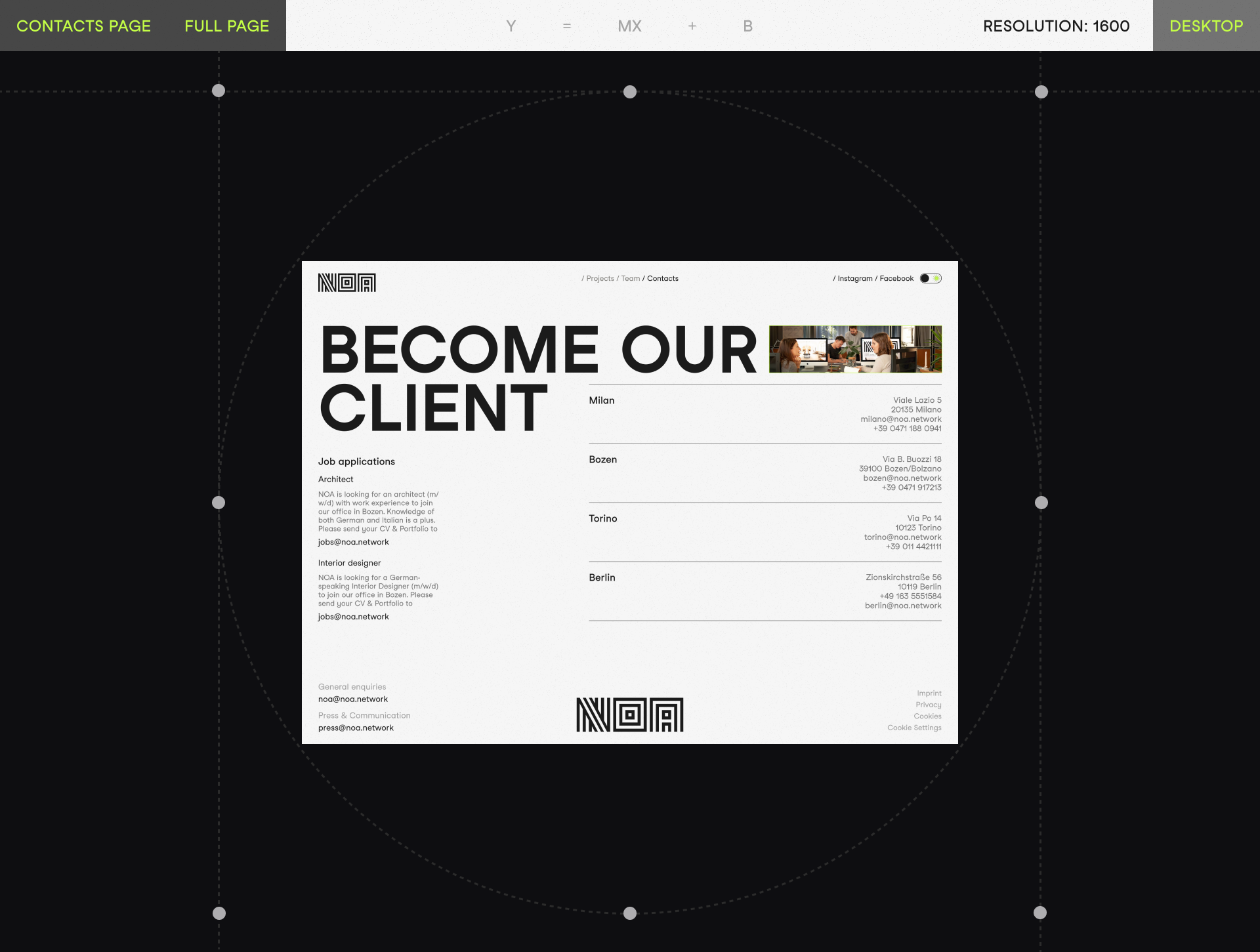 Noa Network | Corporate Website — Изображение №10 — Интерфейсы на Dprofile