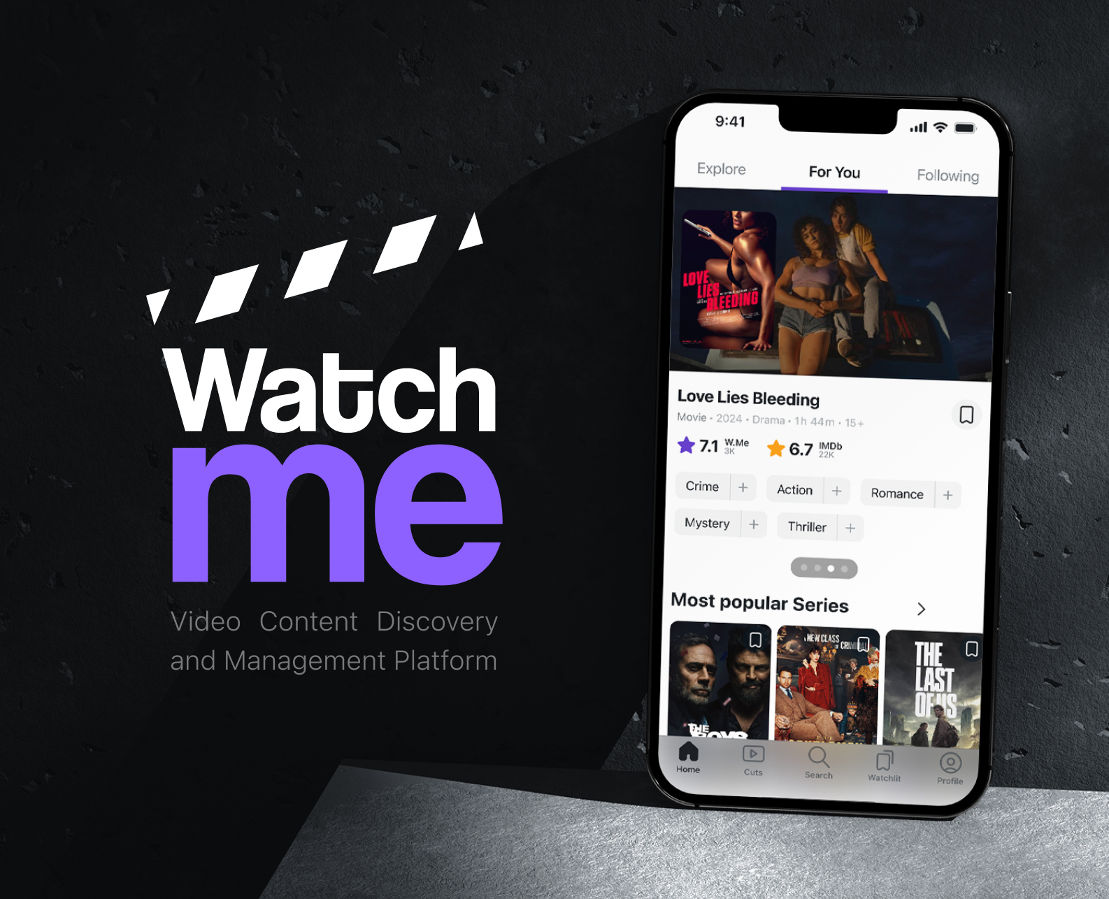 WatchMe | Movie and TV Show Hub (concept) — Интерфейсы на Dprofile