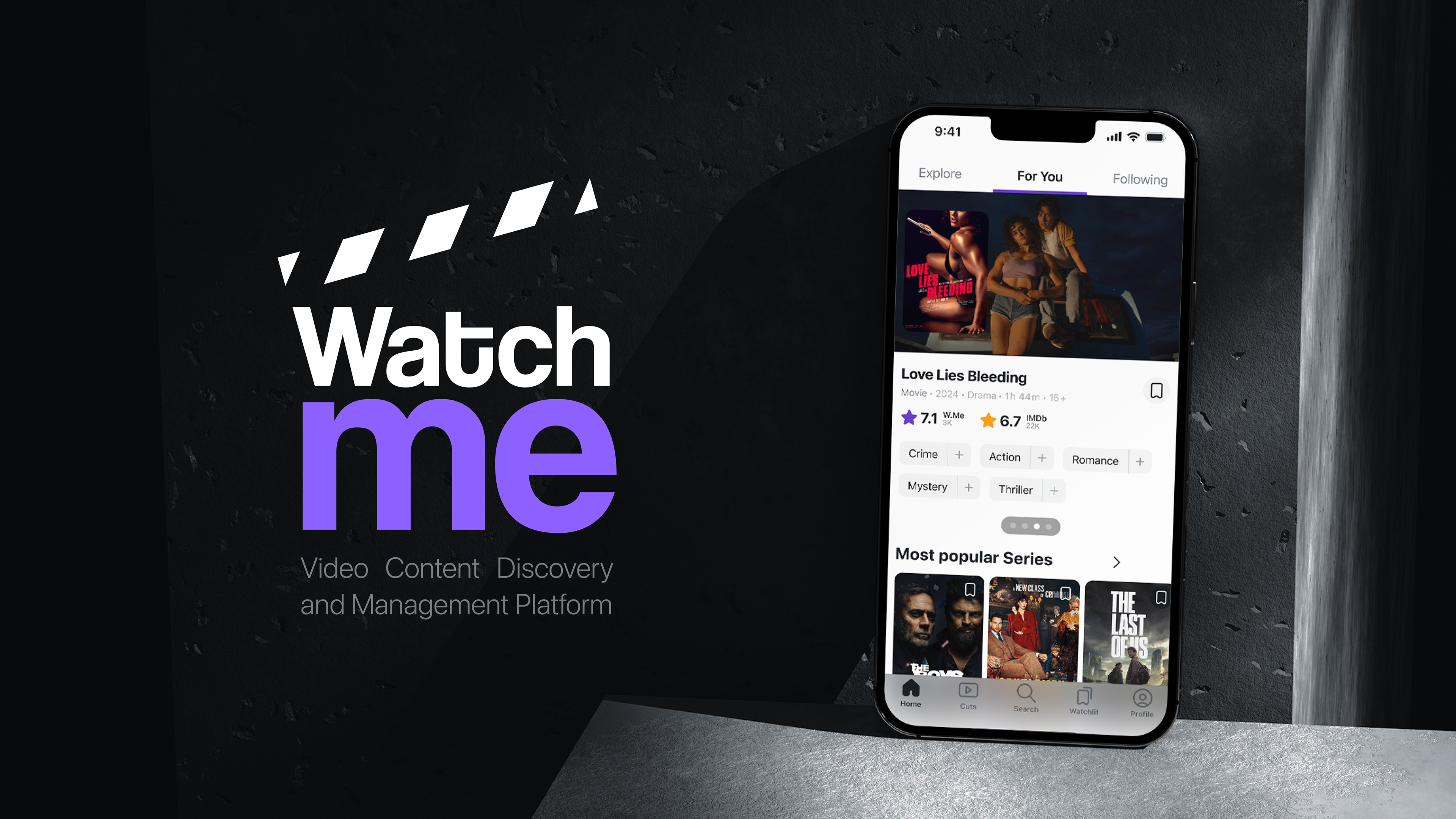 WatchMe | Movie and TV Show Hub (concept) — Изображение №1 — Интерфейсы на Dprofile