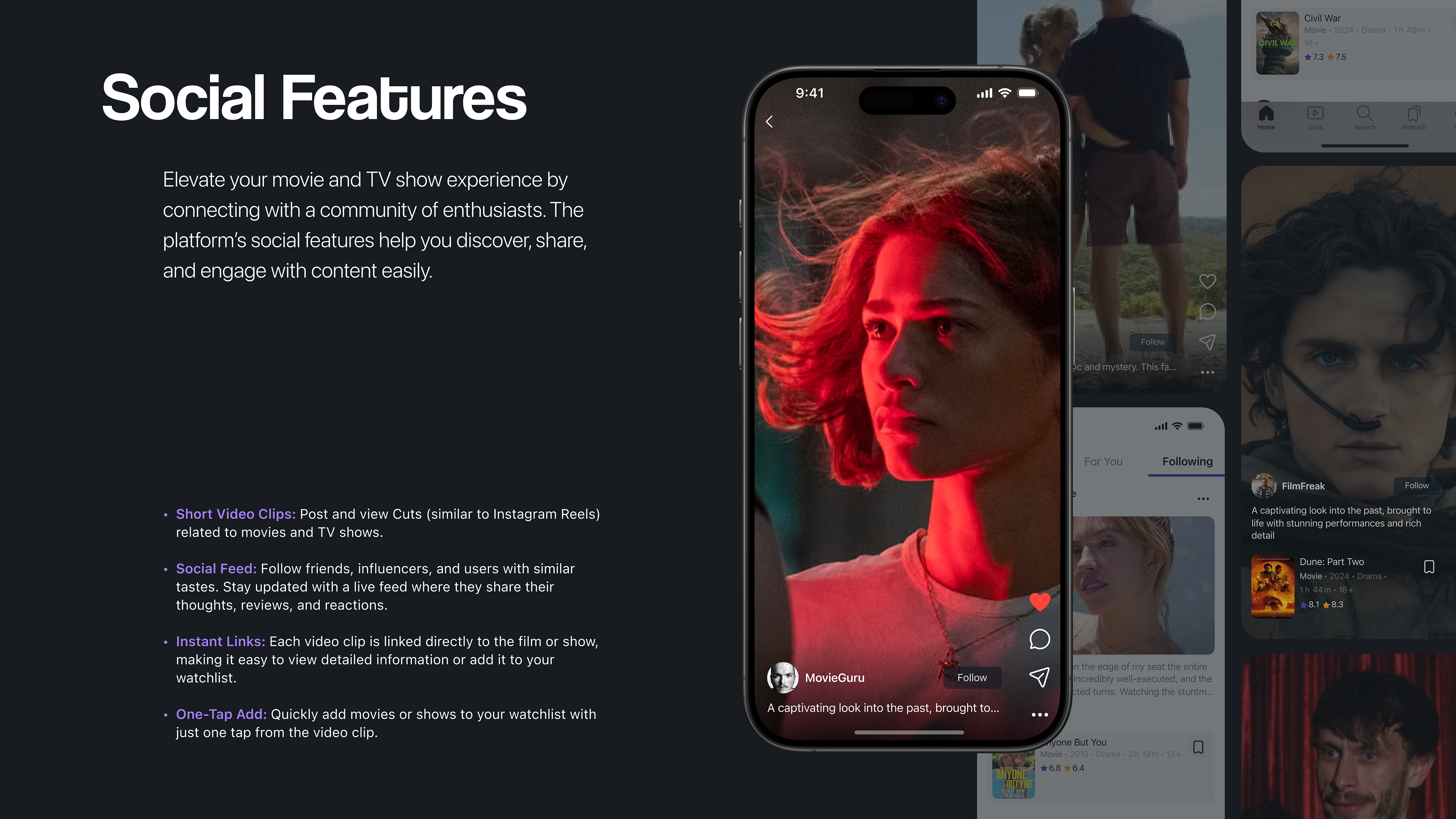 WatchMe | Movie and TV Show Hub (concept) — Изображение №6 — Интерфейсы на Dprofile
