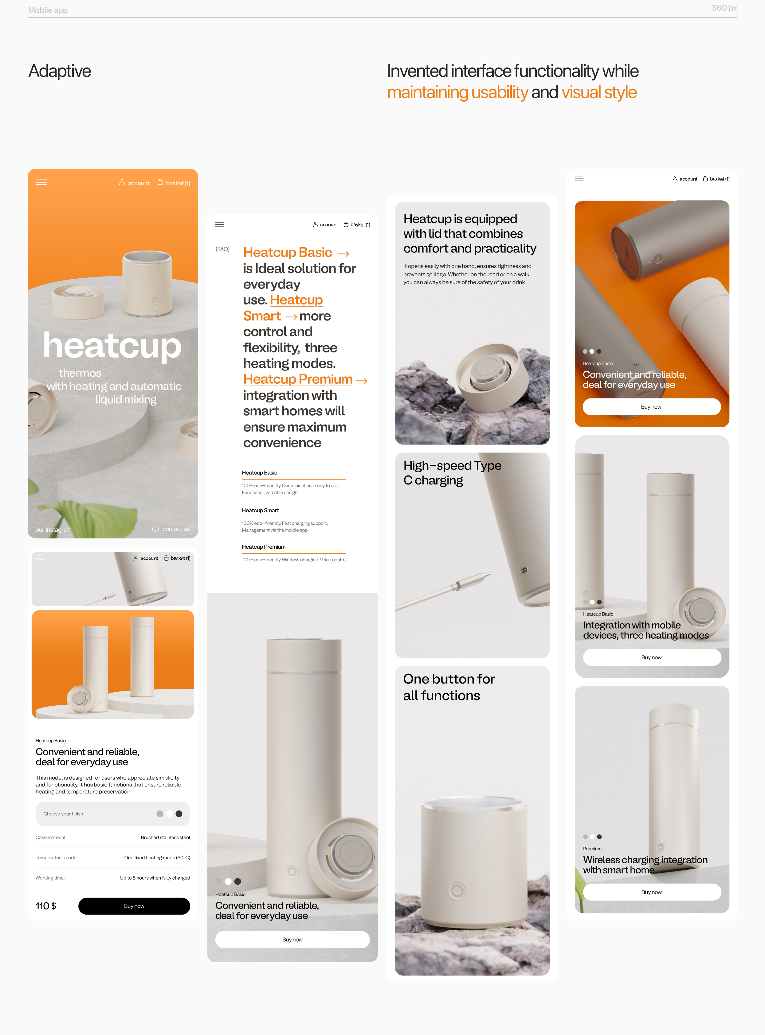 3D product. Web site. Heatcup — Изображение №10 — Интерфейсы, 3D на Dprofile