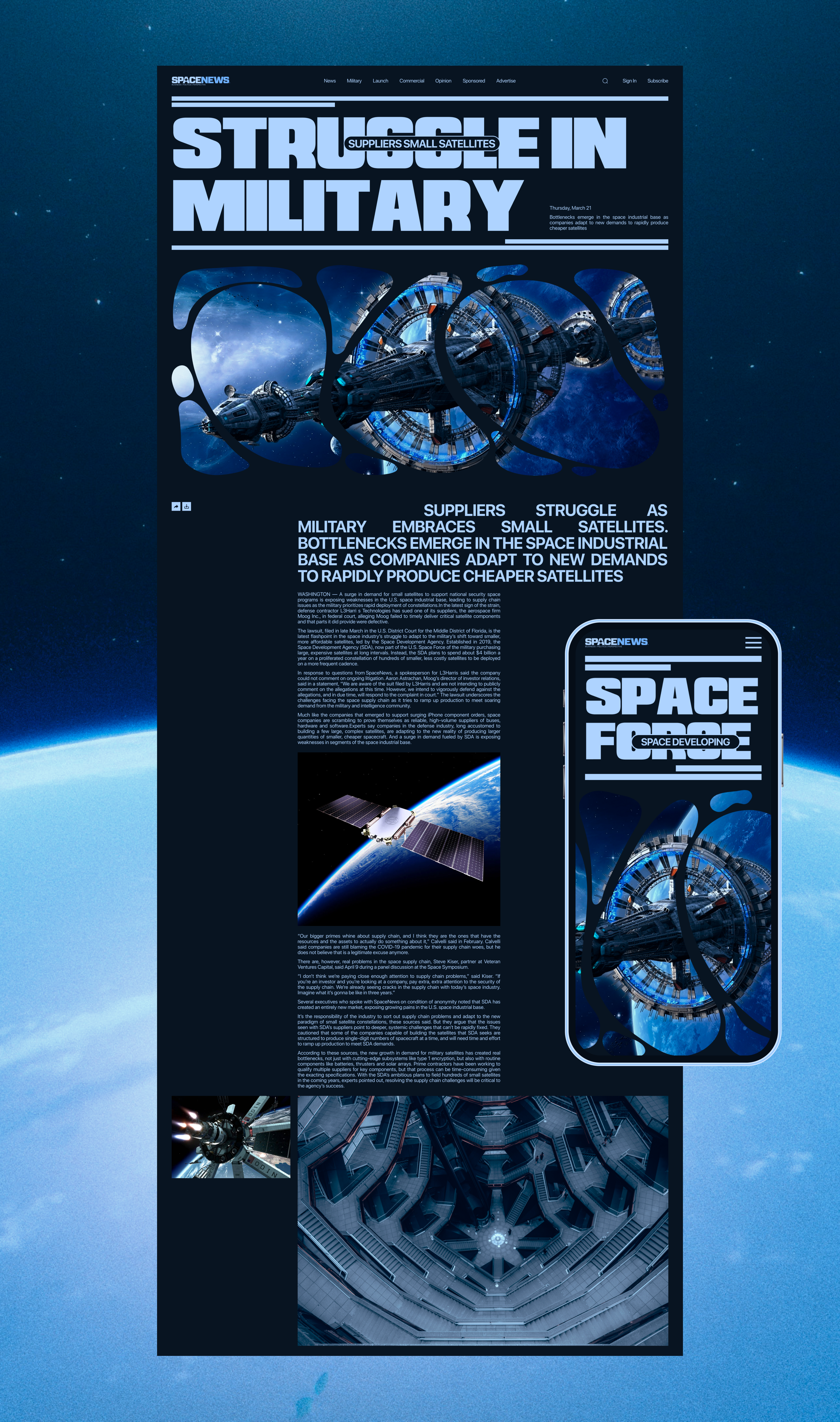 SpaceNews / News Website — Изображение №11 — Интерфейсы на Dprofile