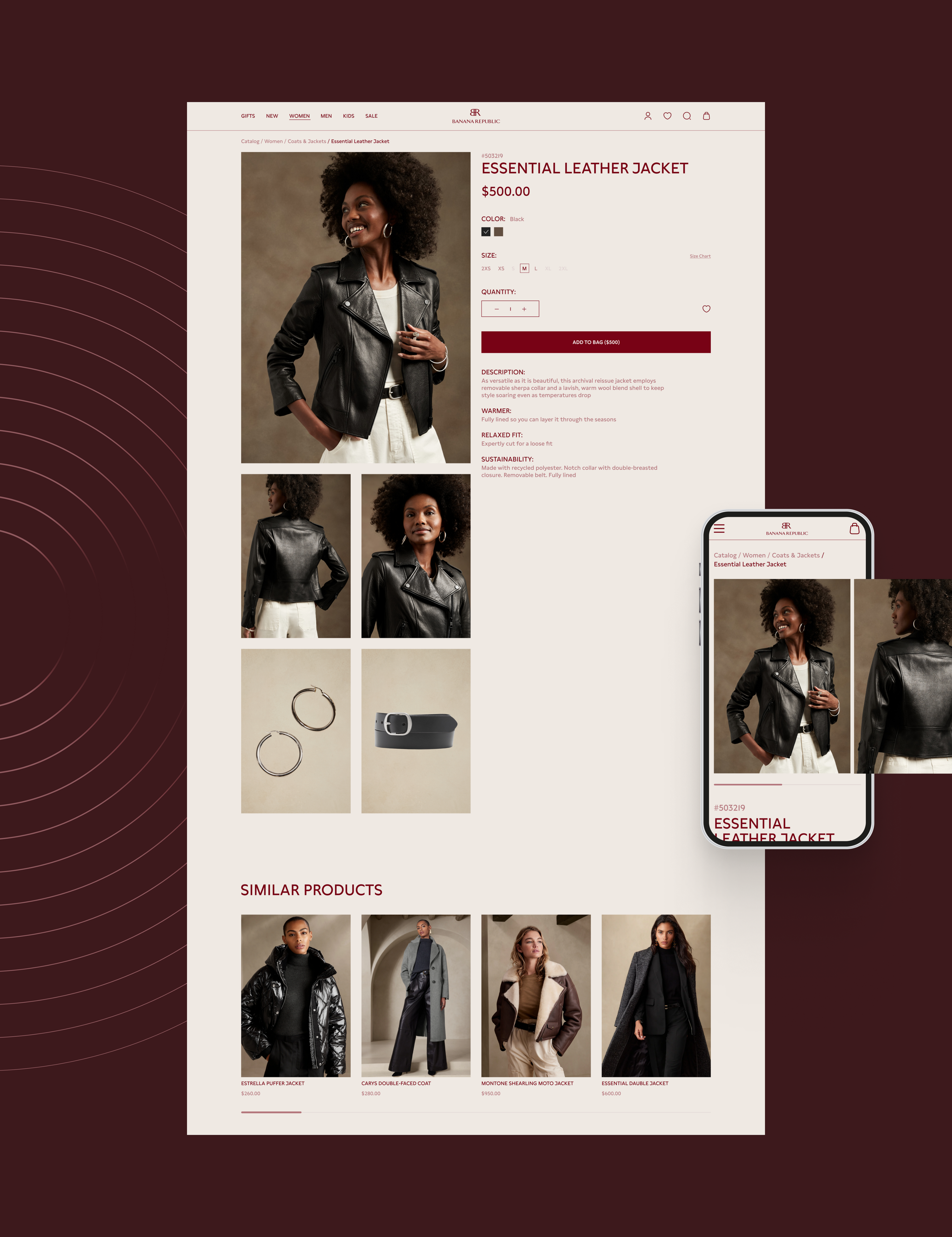 Интернет-магазин BANANA REPUBLIC — Изображение №9 — Интерфейсы на Dprofile