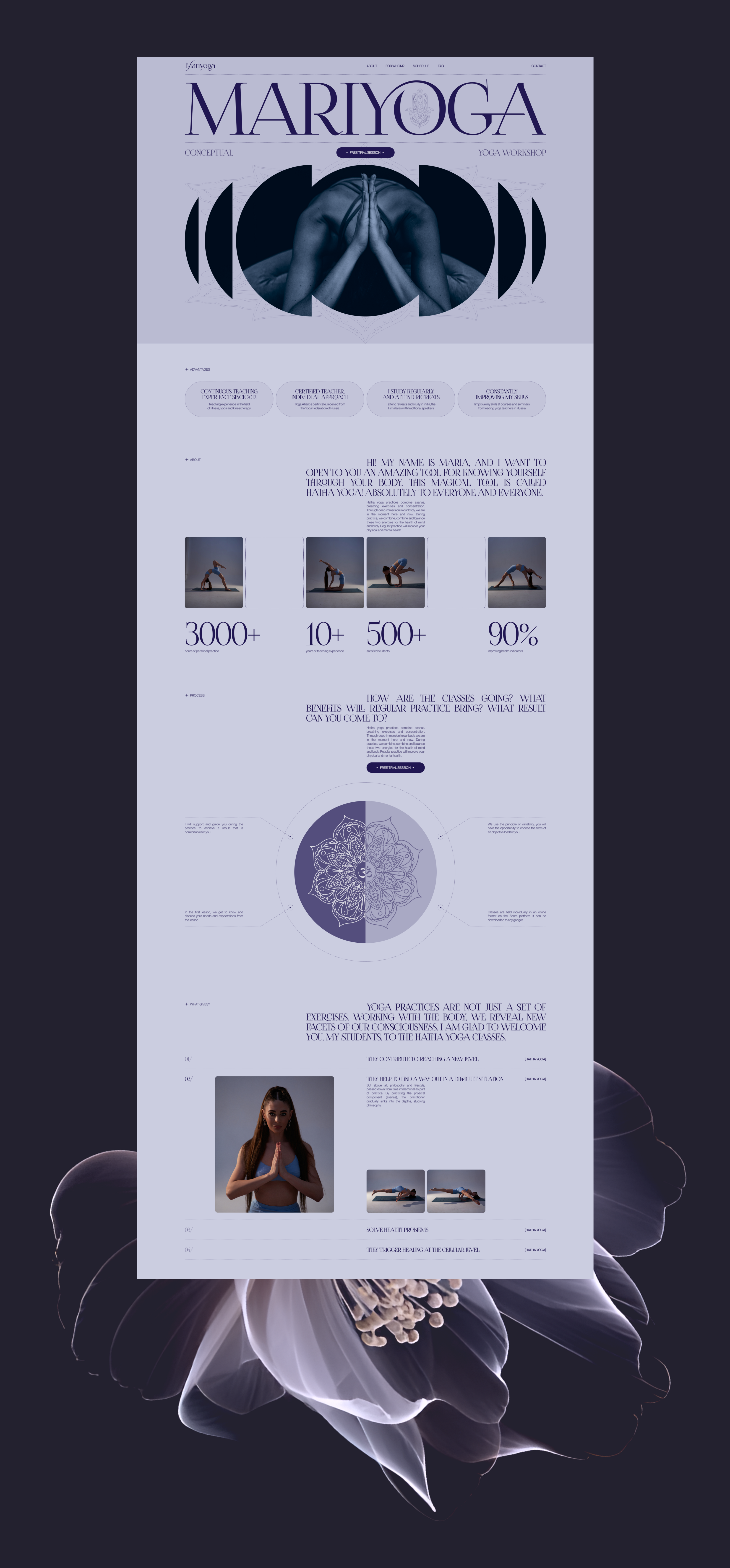 Landing page for a yoga teacher — Изображение №4 — Интерфейсы на Dprofile