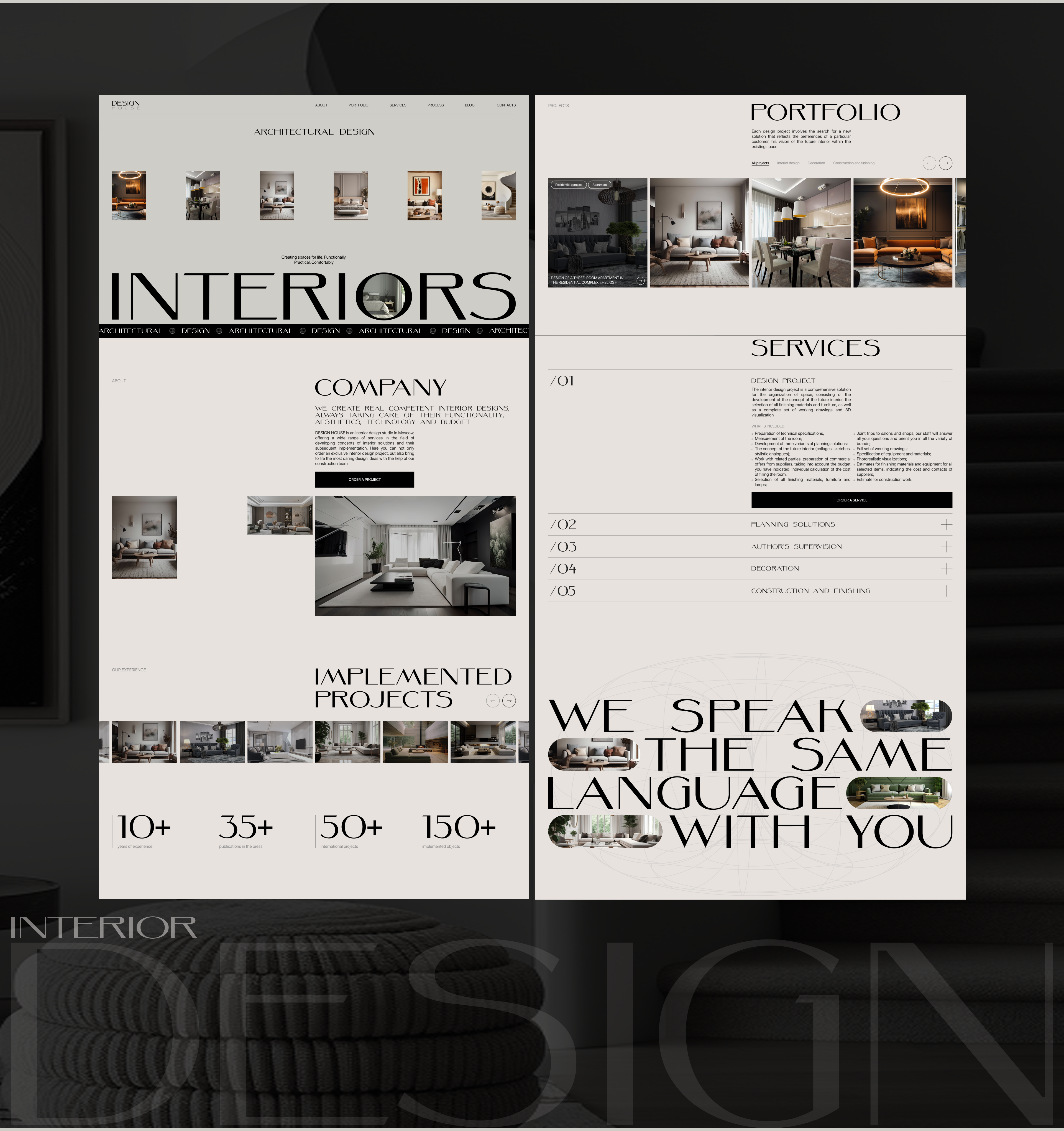 Landing Page for Design Interior Studio — Изображение №4 — Интерфейсы на Dprofile