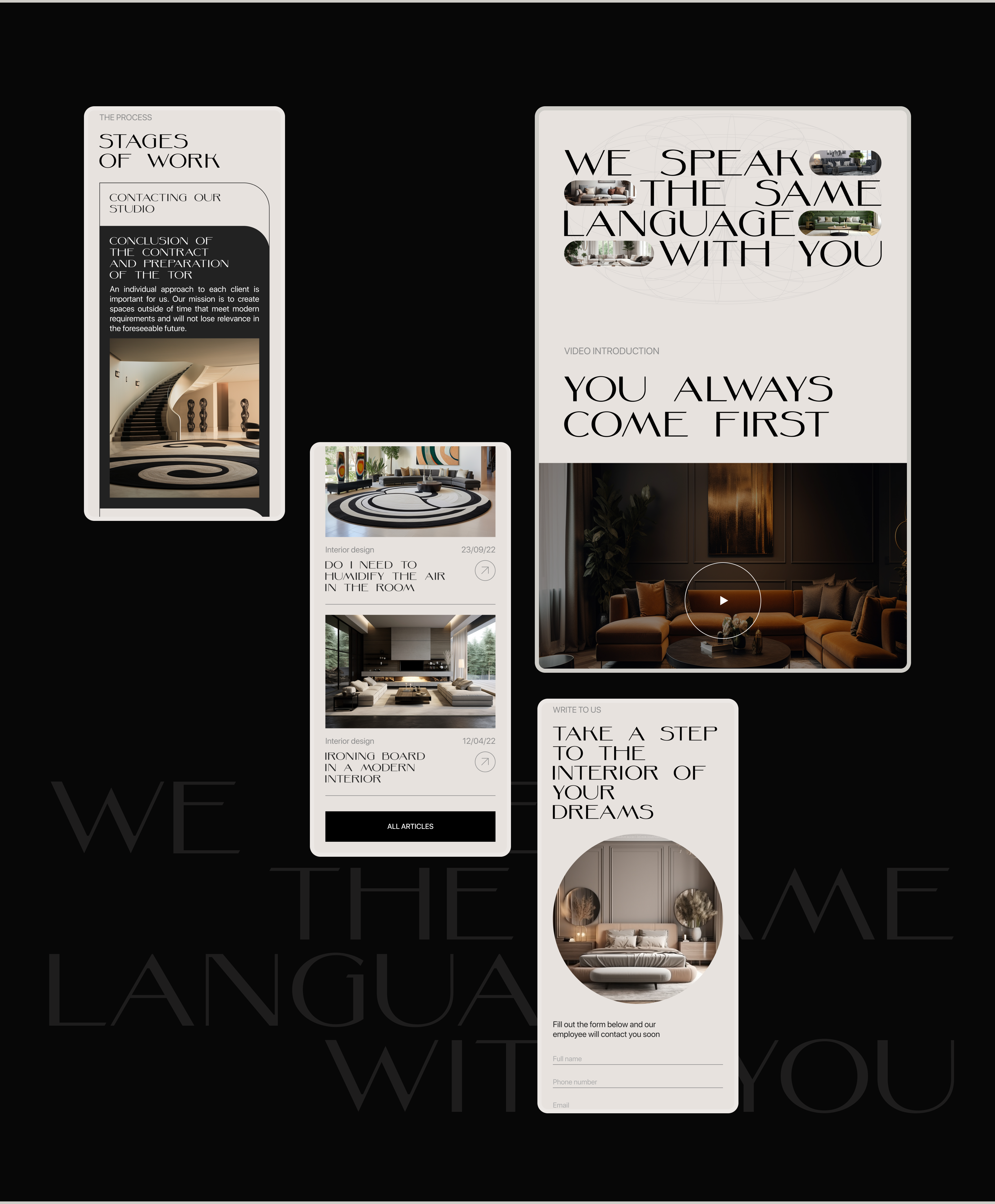 Landing Page for Design Interior Studio — Изображение №10 — Интерфейсы на Dprofile