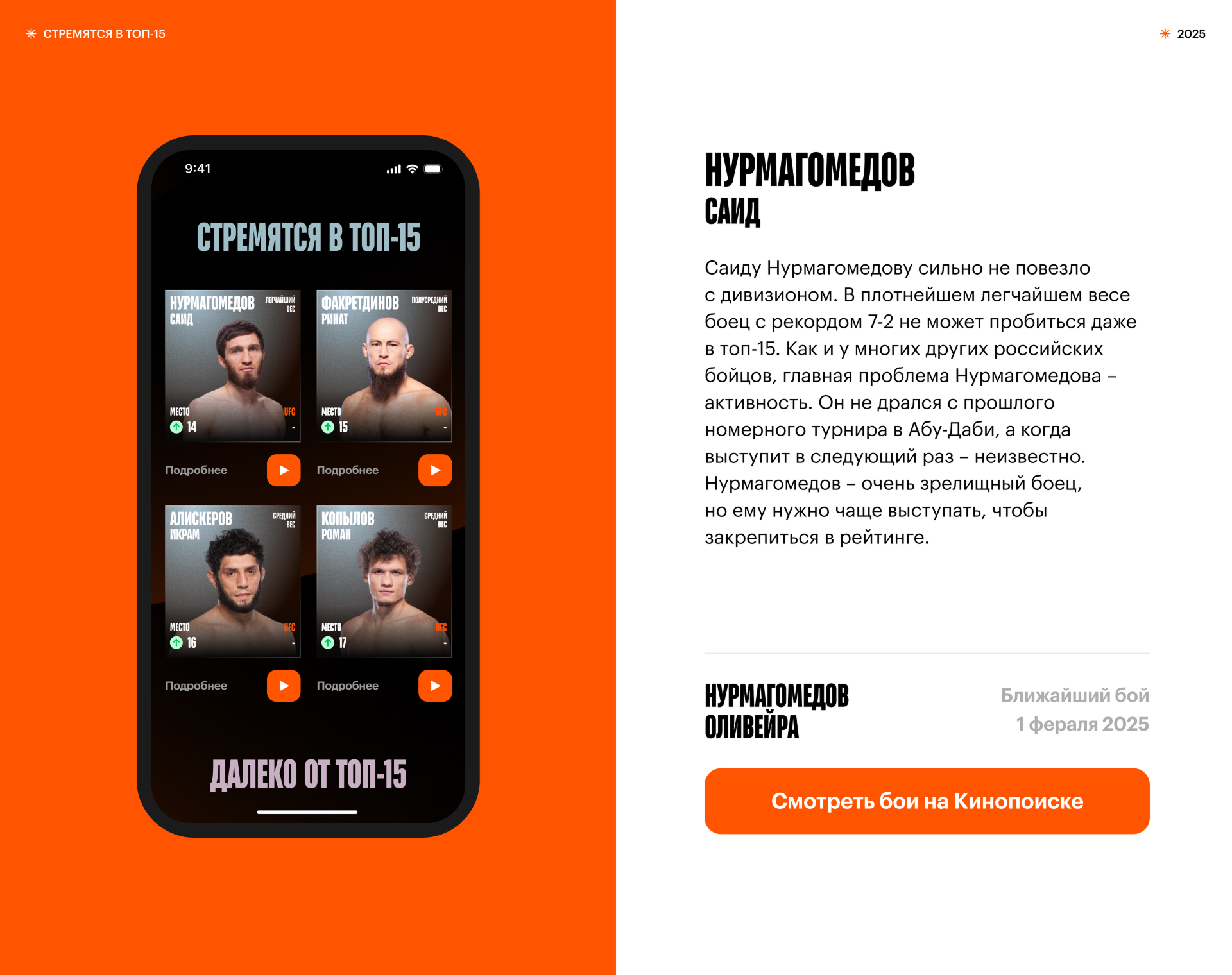 Рейтинг российских бойцов UFC — Изображение №9 — Интерфейсы на Dprofile