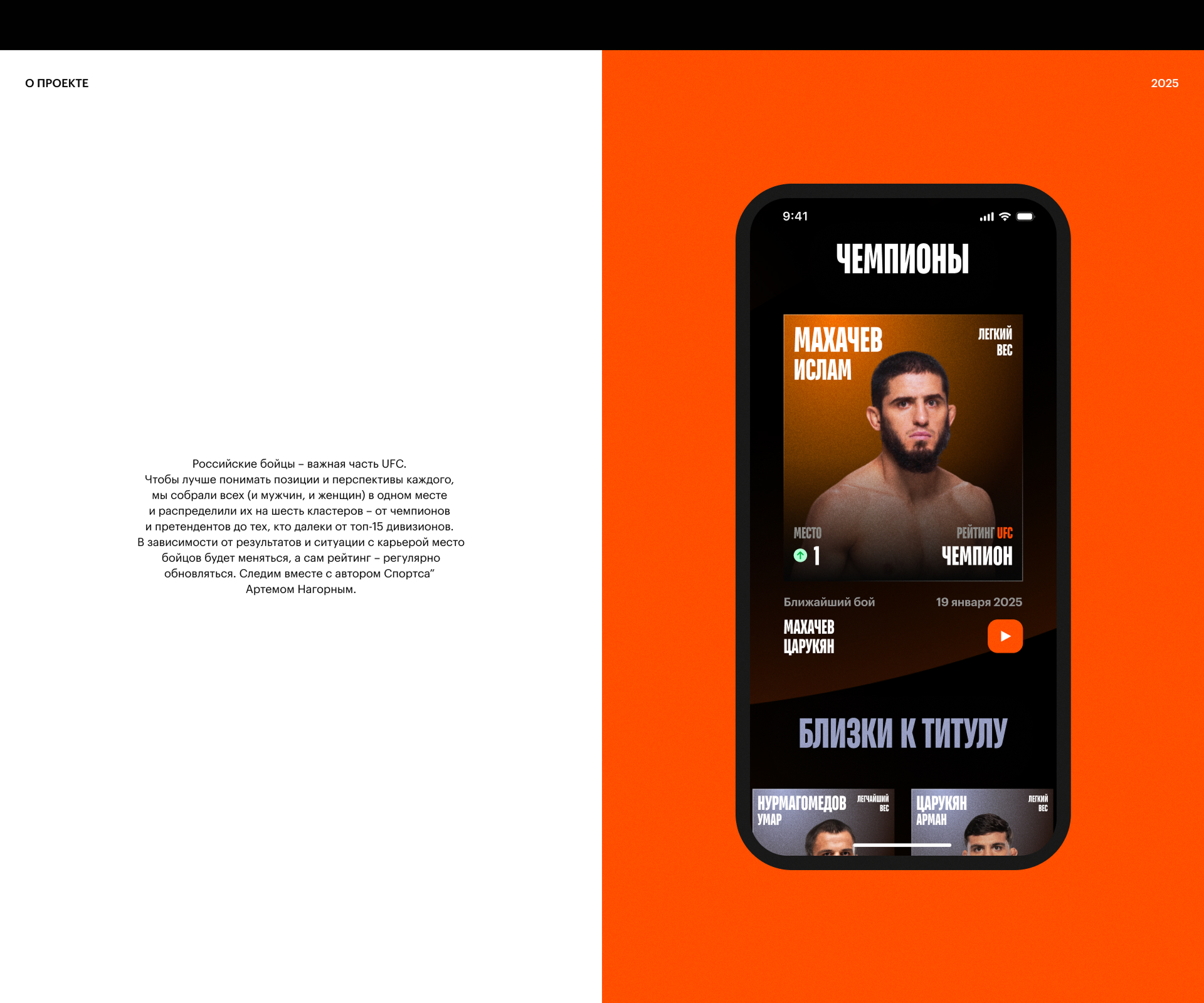 Рейтинг российских бойцов UFC — Изображение №2 — Интерфейсы на Dprofile